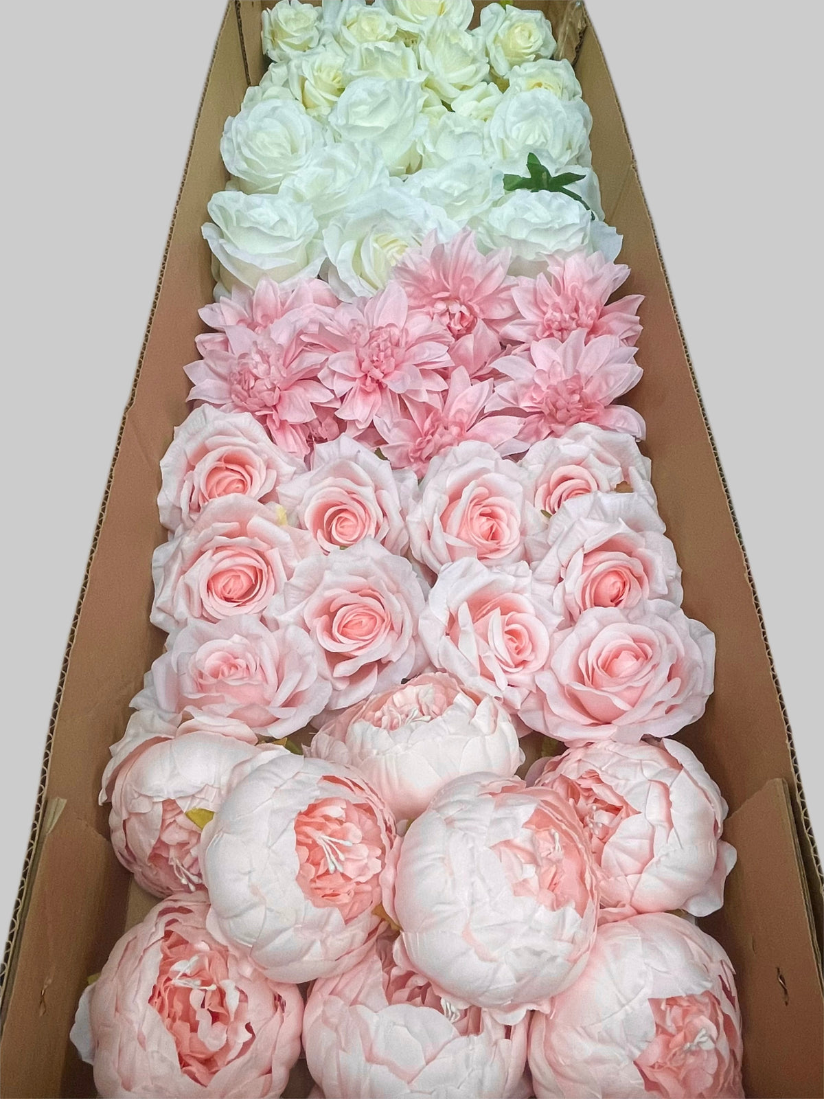 50/60 PCS Artificial Flower Heads (HS2AE), Mixed Colors for Wedding & DIY Decor