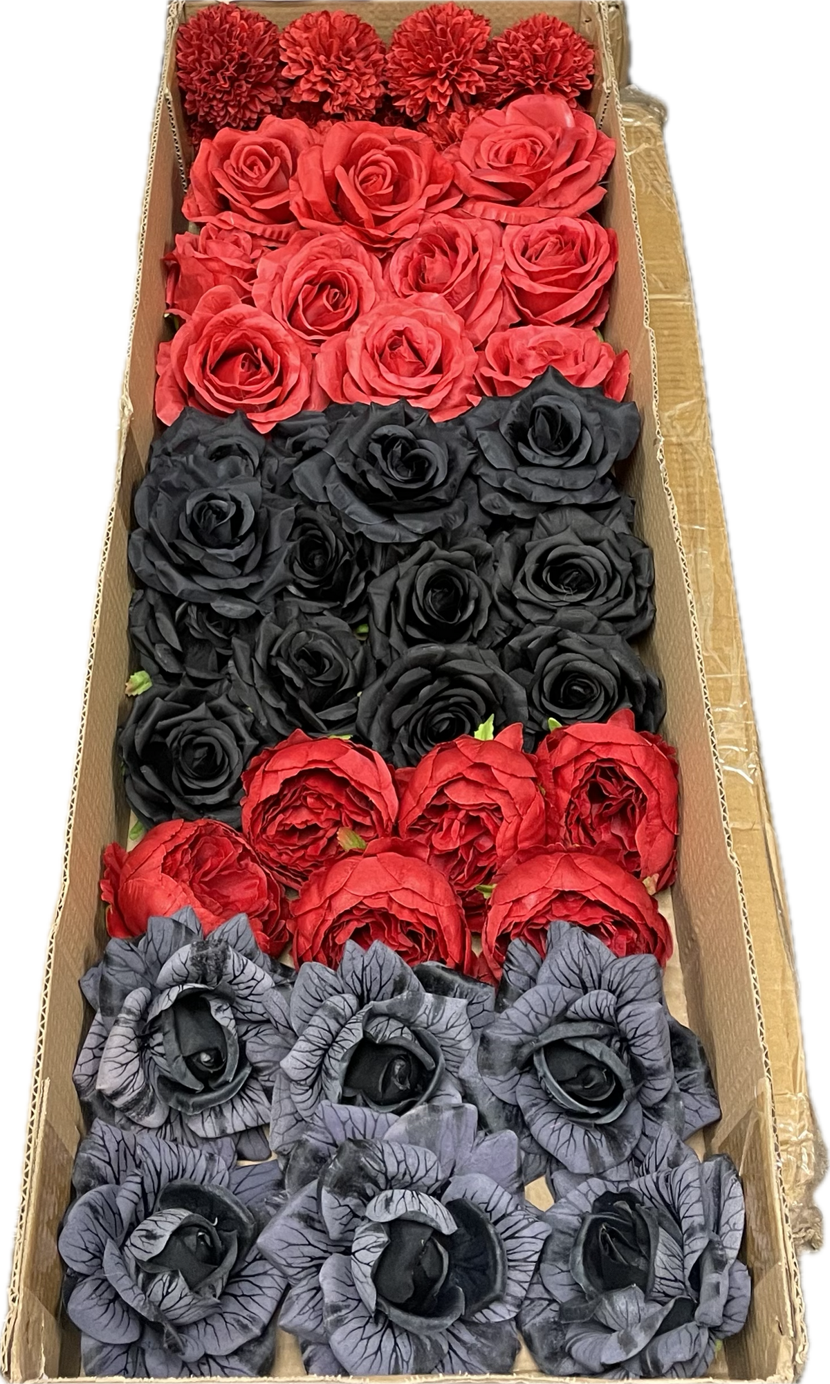 50/60 PCS Artificial Flower Heads (RH2), Mixed Colors for Wedding & DIY Decor