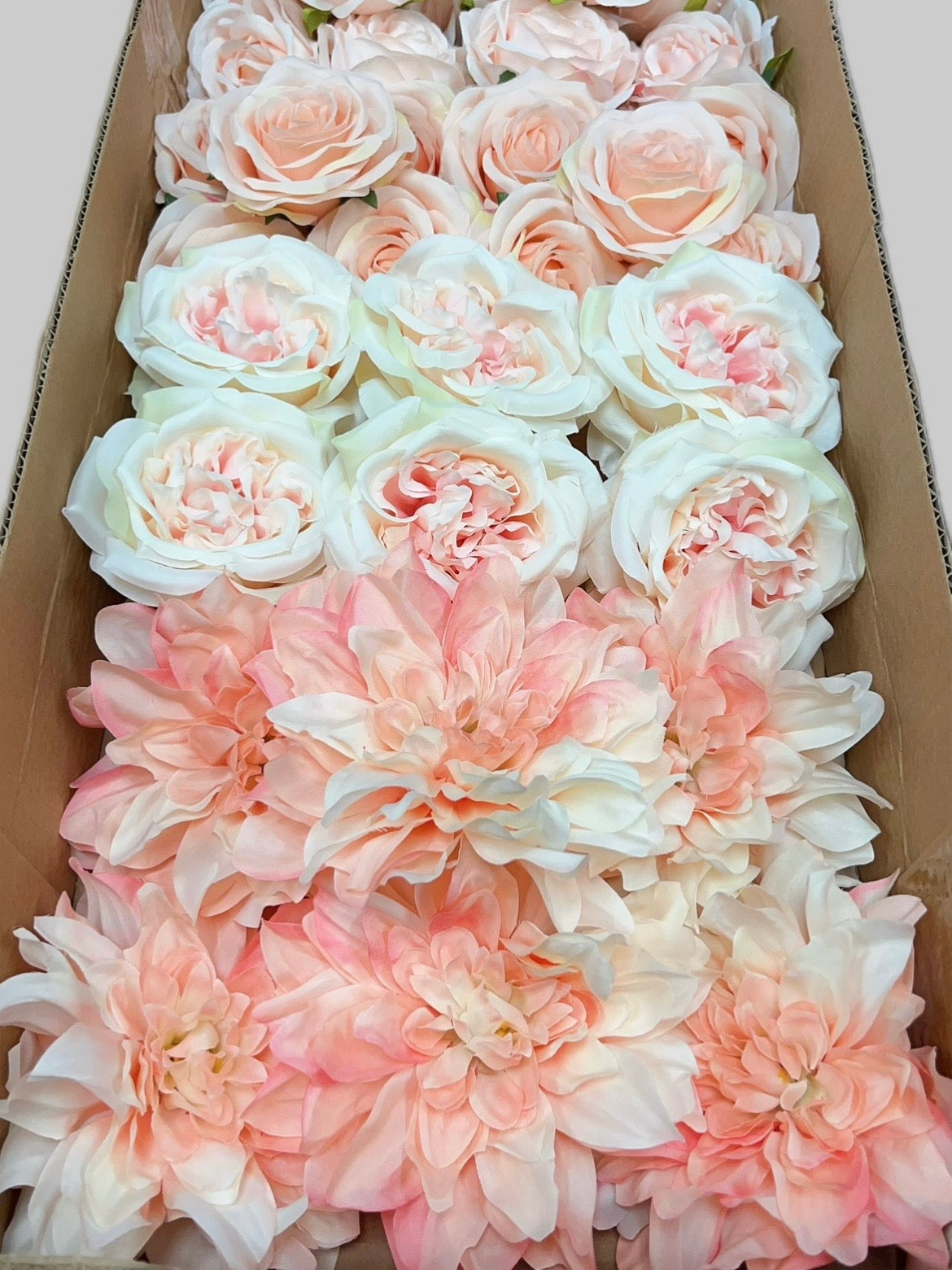 60/70 PCS Artificial Flower Heads (HS10AF), Mixed Colors for Wedding & DIY Decor