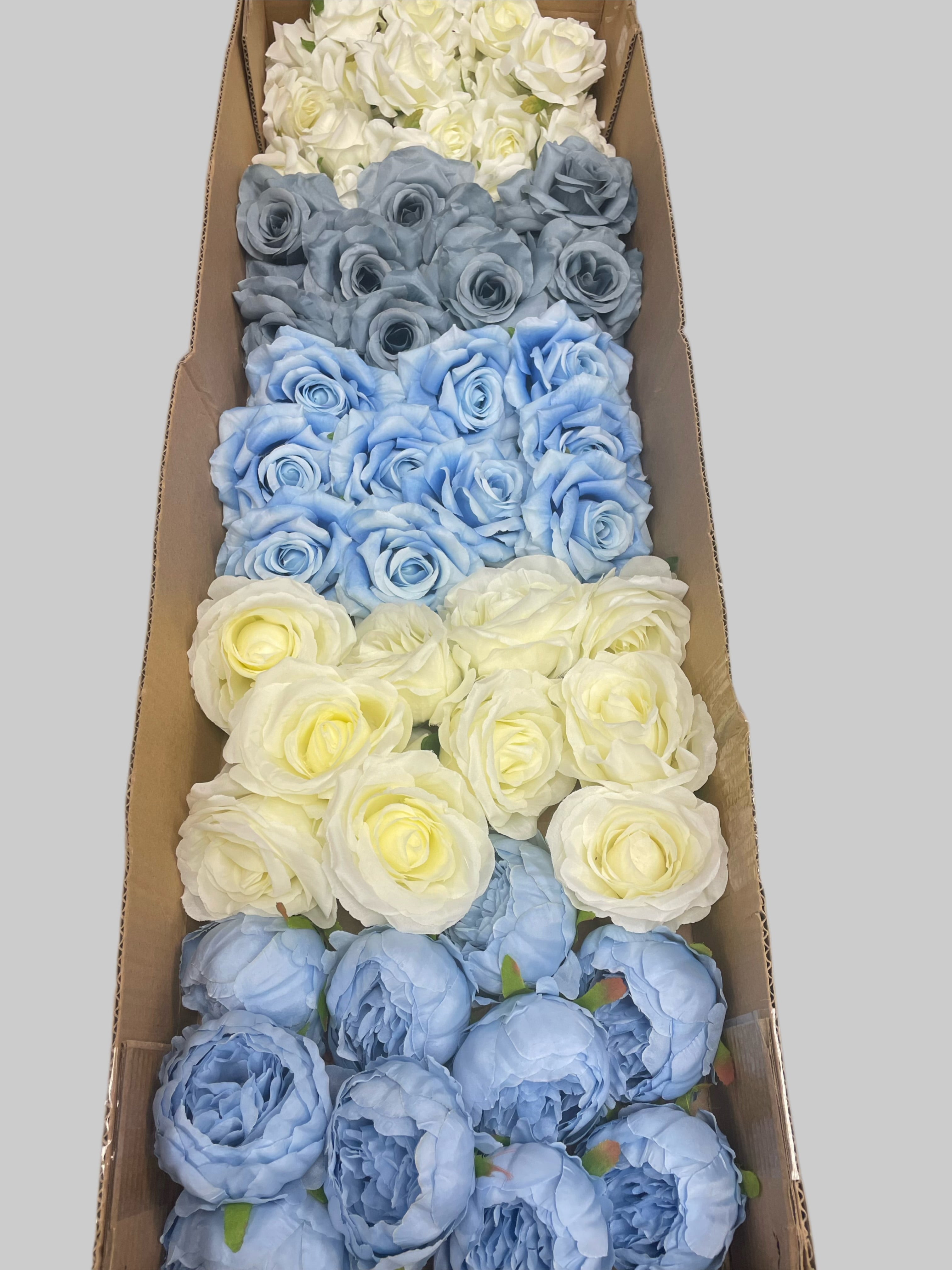 60/70 PCS Artificial Flower Heads(LS3) – Mixed Colors for Wedding & DIY Decor