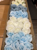 60/70 PCS Artificial Flower Heads(LS3) – Mixed Colors for Wedding & DIY Decor
