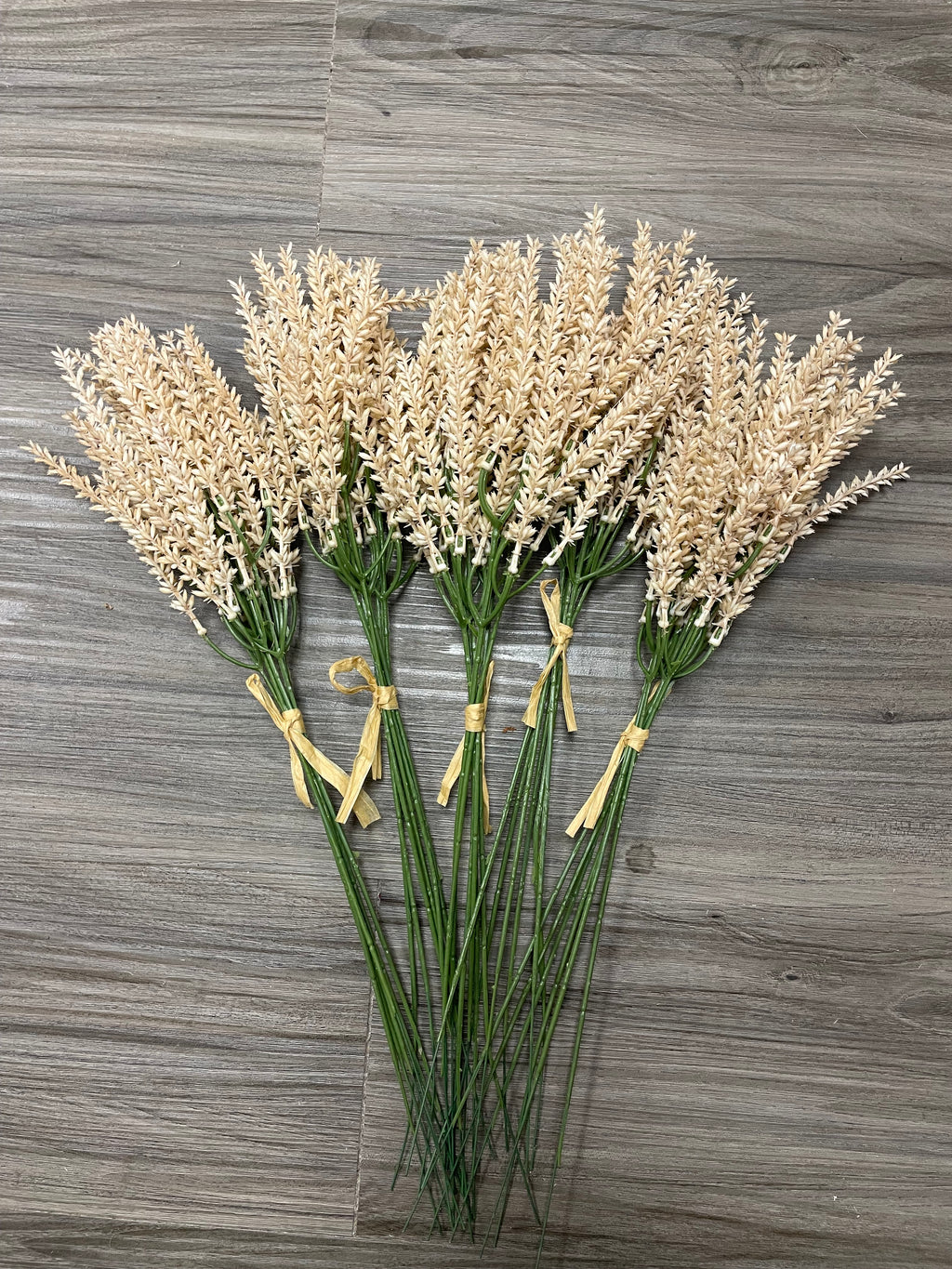 3Bunches/5Bunches Artificial Hanging Grass Stems, Beige Dried Look, Realistic Filler for Wedding & DIY Decor (AF3)