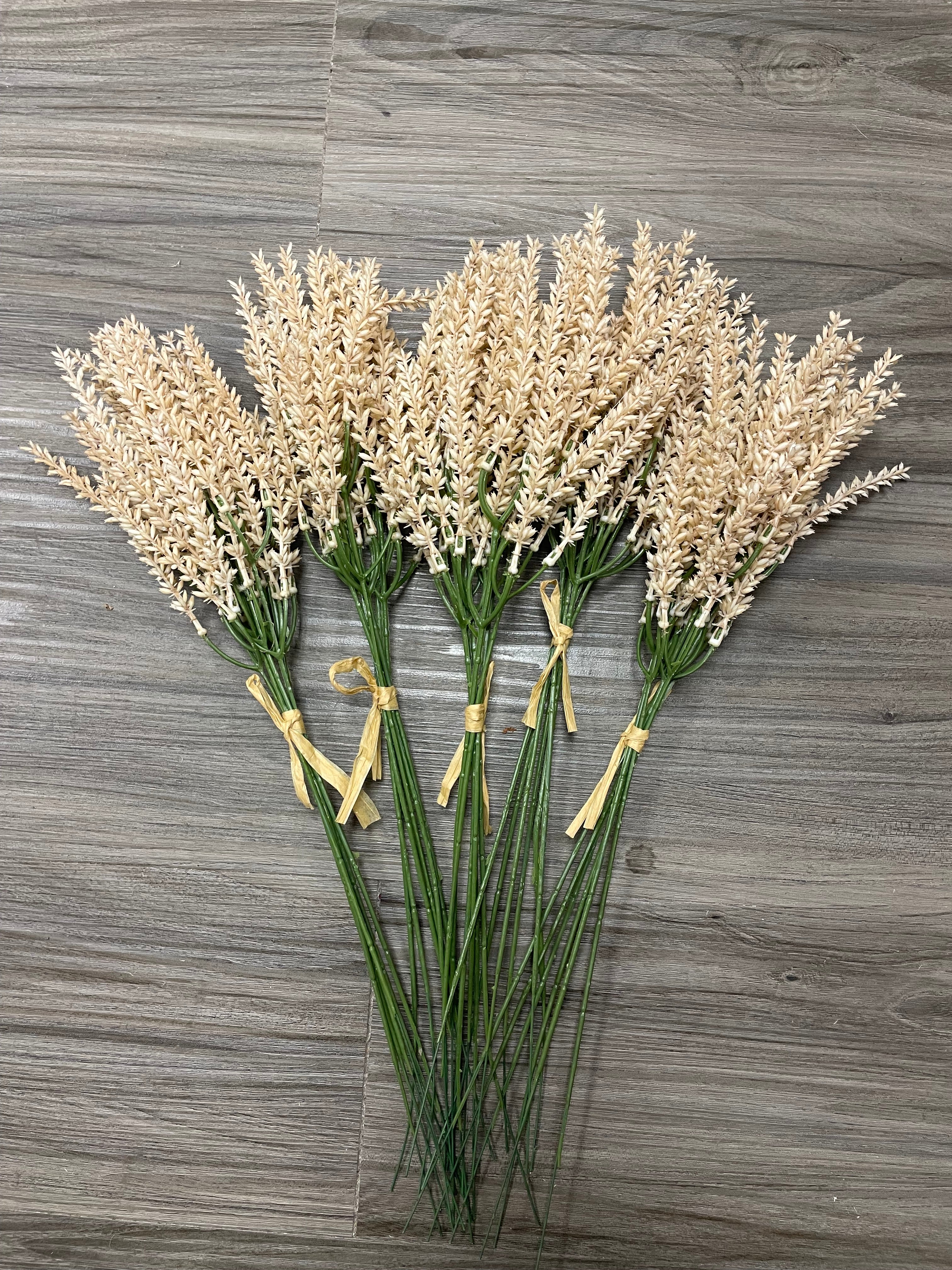 3Bunches/5Bunches Artificial Hanging Grass Stems, Beige Dried Look, Realistic Filler for Wedding & DIY Decor (AF3)