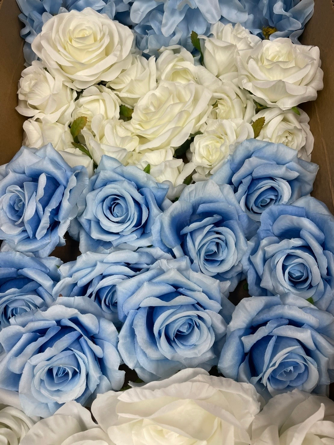60/70 PCS Artificial Flower Heads (LS7AC), Mixed Colors for Wedding & DIY Decor