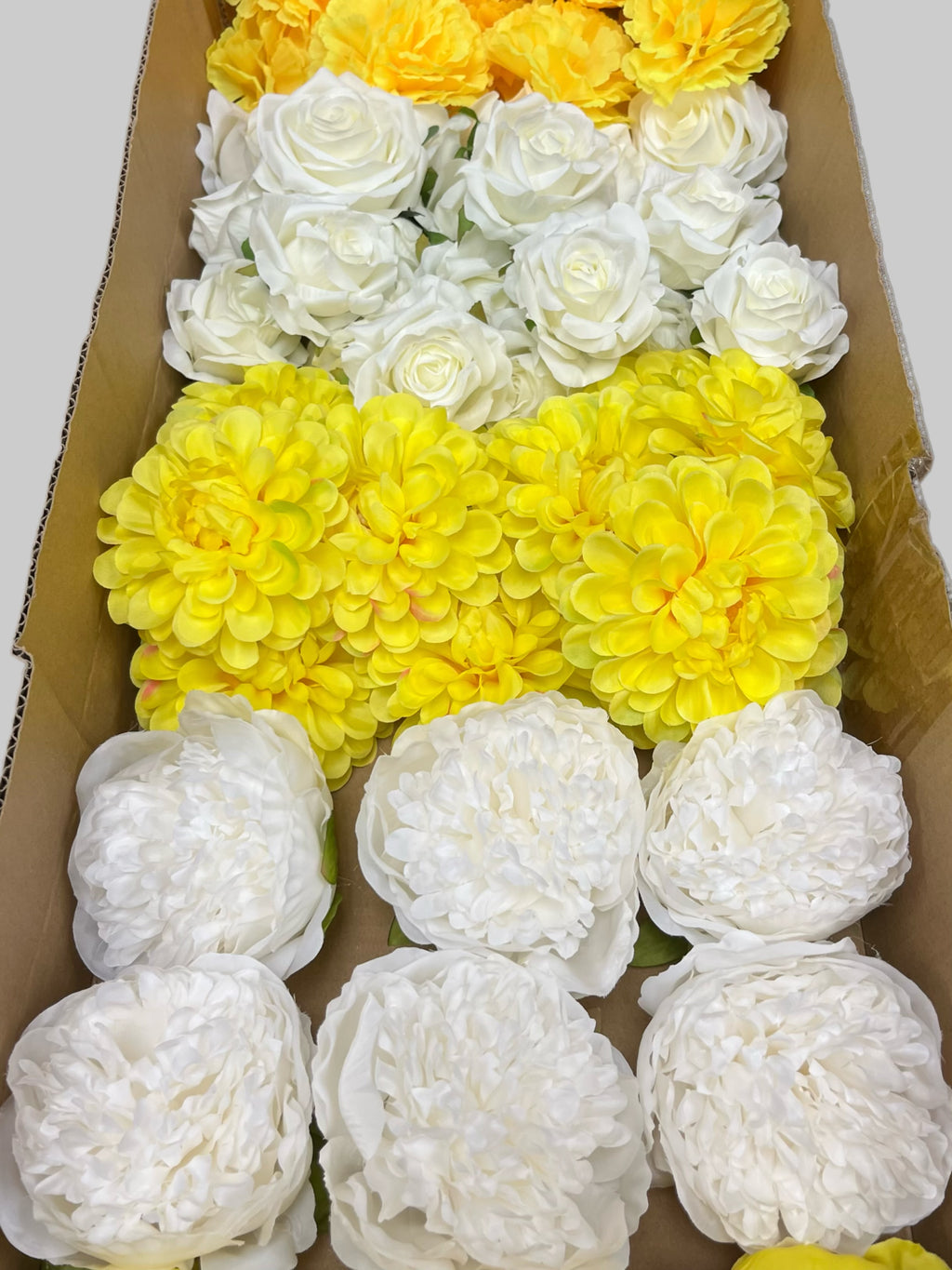 60/70 PCS Artificial Flower Heads (YS4), Mixed Colors for Wedding & DIY Decor