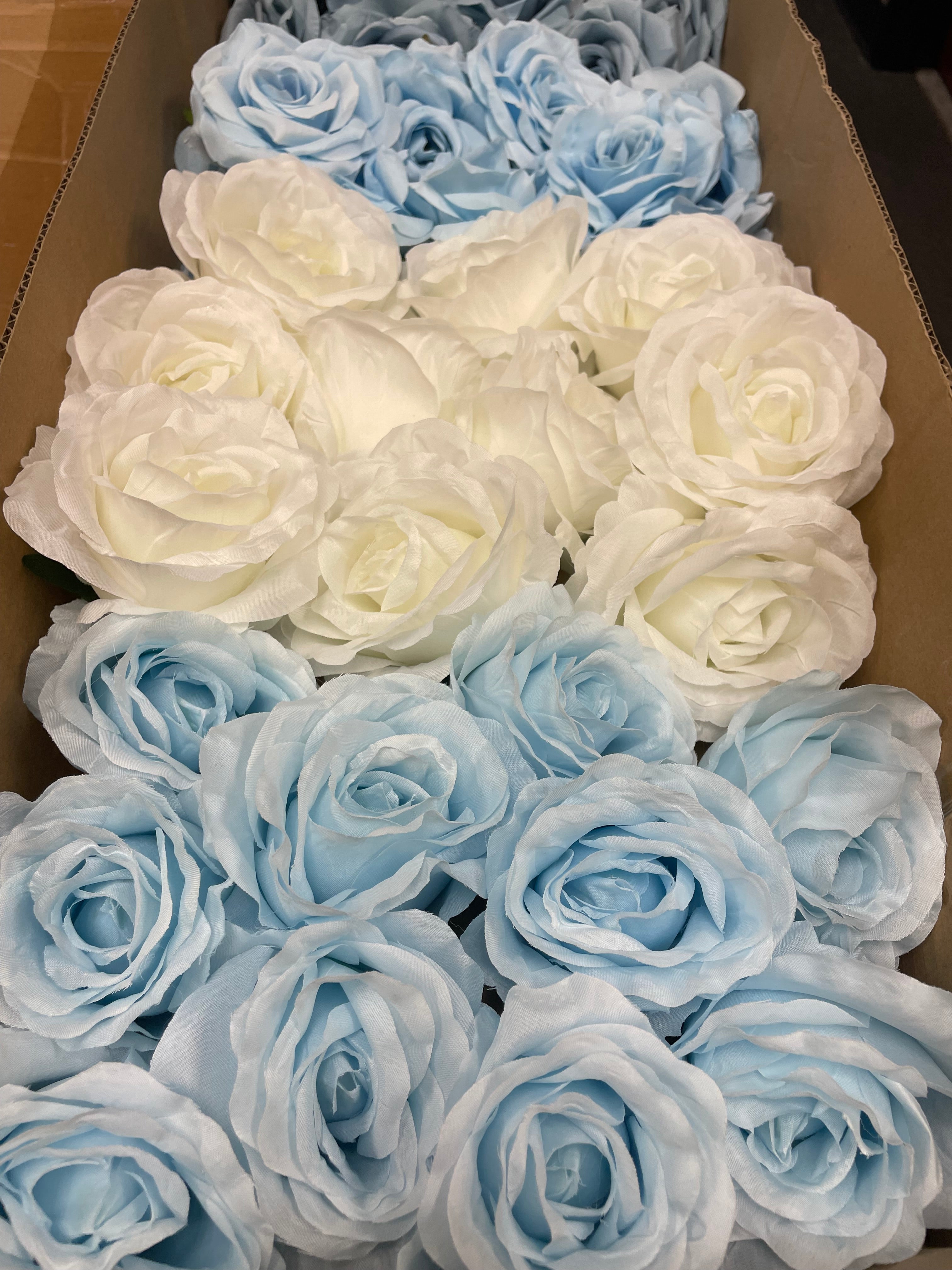 60/70 PCS Artificial Flower Heads(LS3) – Mixed Colors for Wedding & DIY Decor