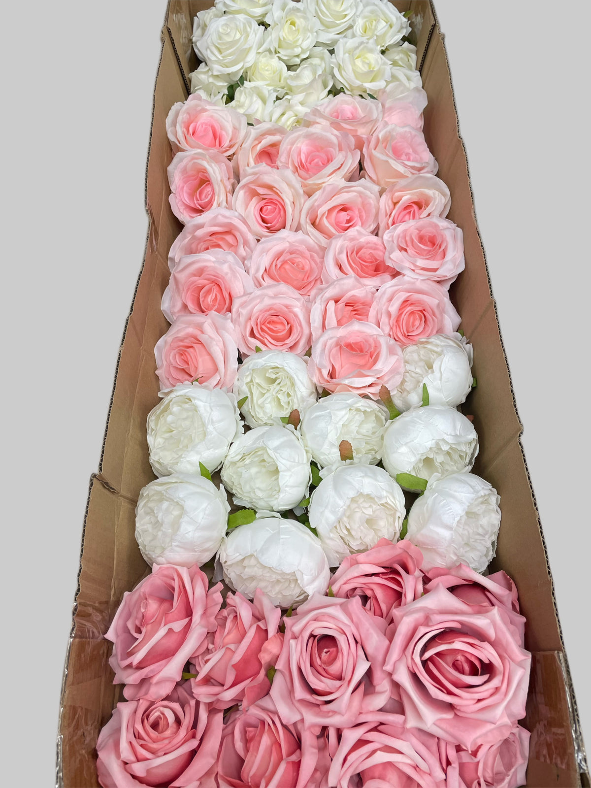 50/60 PCS Artificial Flower Heads, Mixed Colors for Wedding & DIY Decor (PS1)