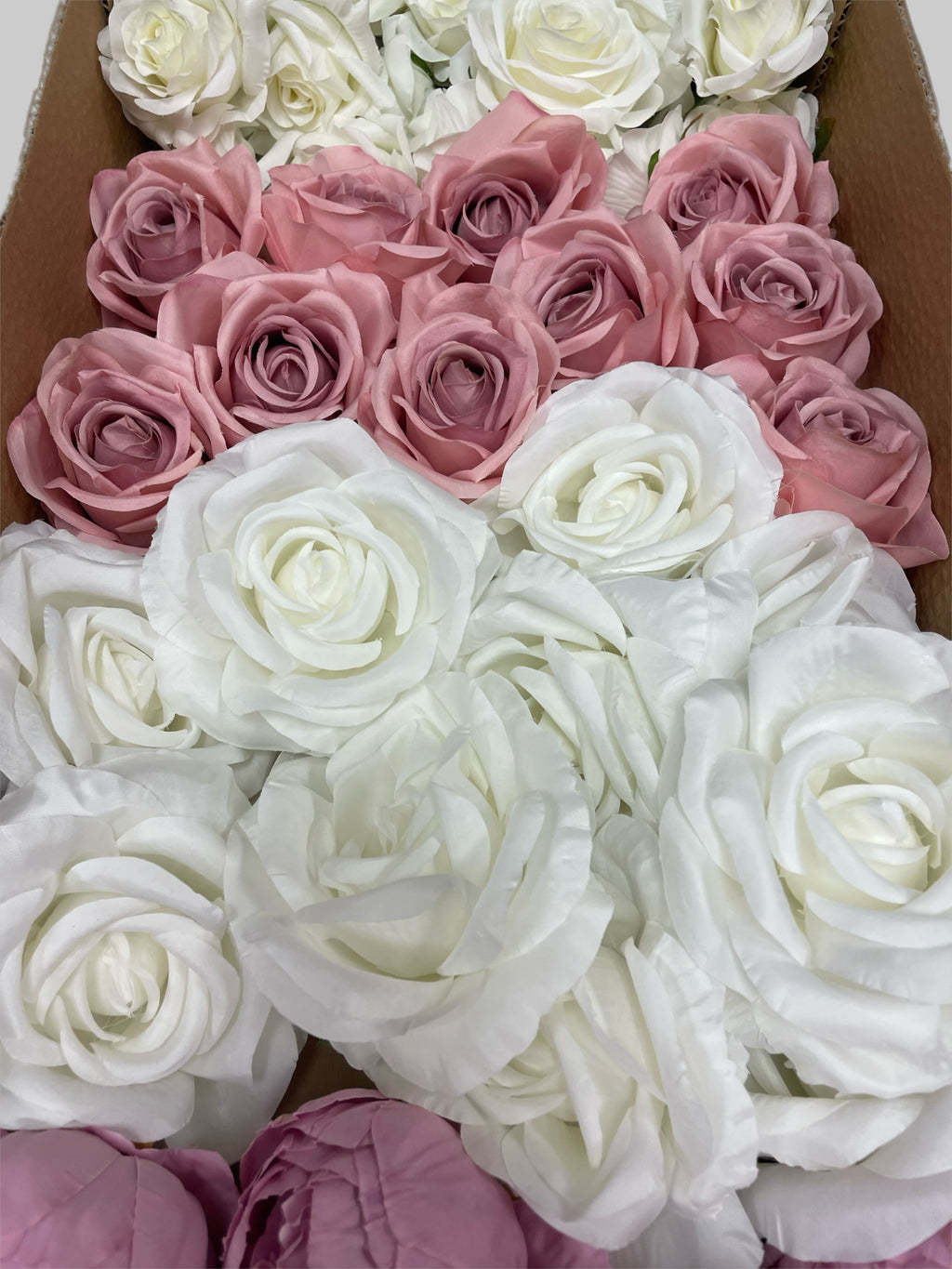 60/70 PCS Artificial Flower Heads (ES5B), Mixed Colors for Wedding & DIY Decor