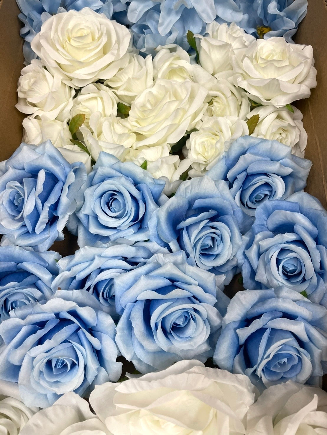 60/70 PCS Artificial Flower Heads (LS7), Mixed Colors for Wedding & DIY Decor