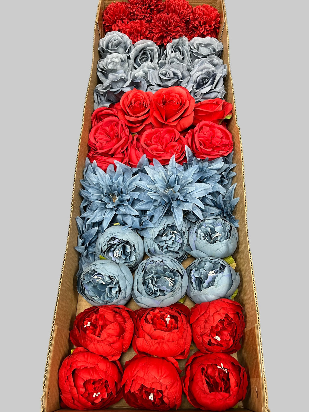 60/70 PCS Artificial Flower Heads (RL1), Mixed Colors for Wedding & DIY Decor