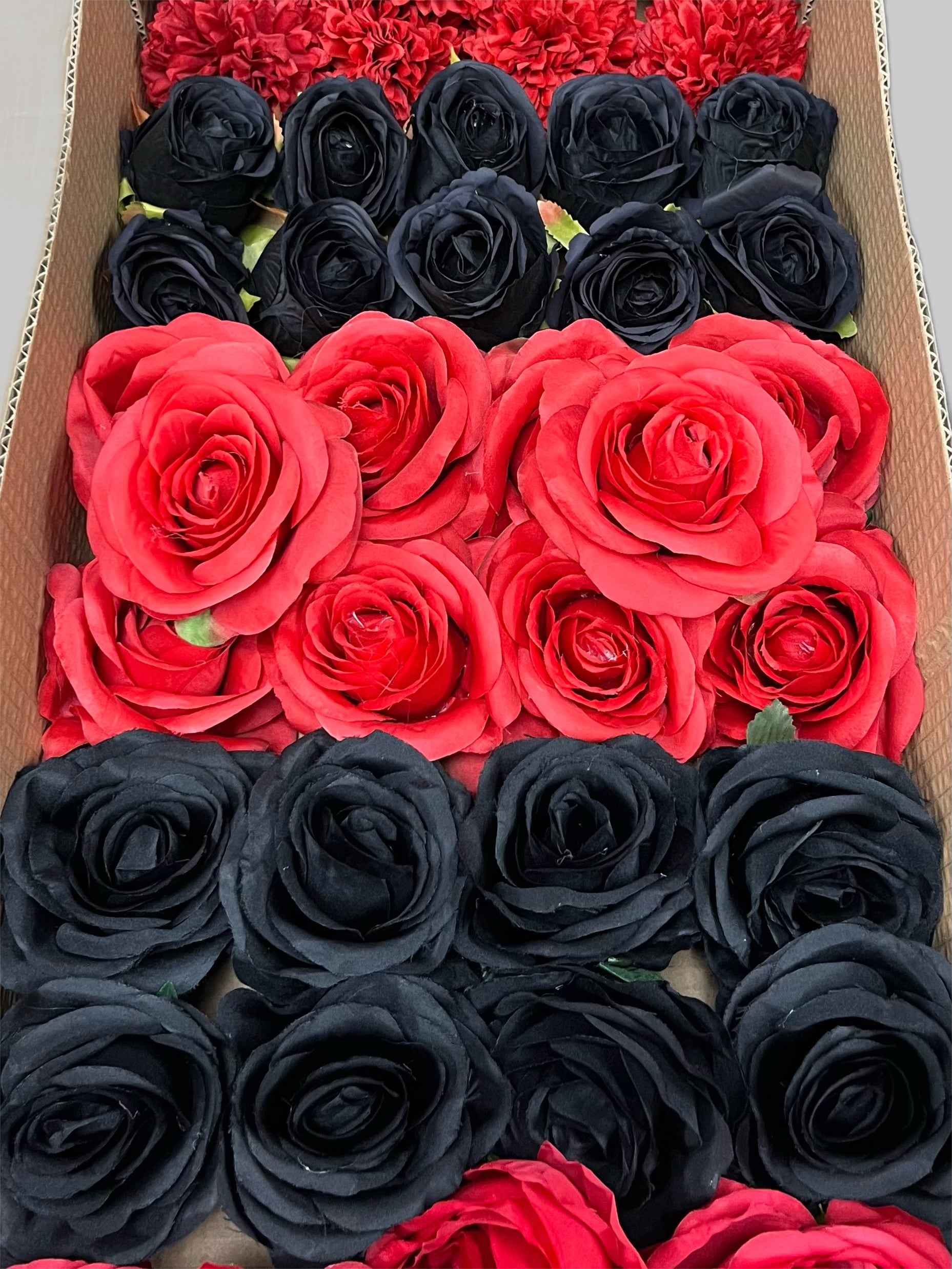 50/60 PCS Artificial Flower Heads (RH1CE), Mixed Colors for Wedding & DIY Decor