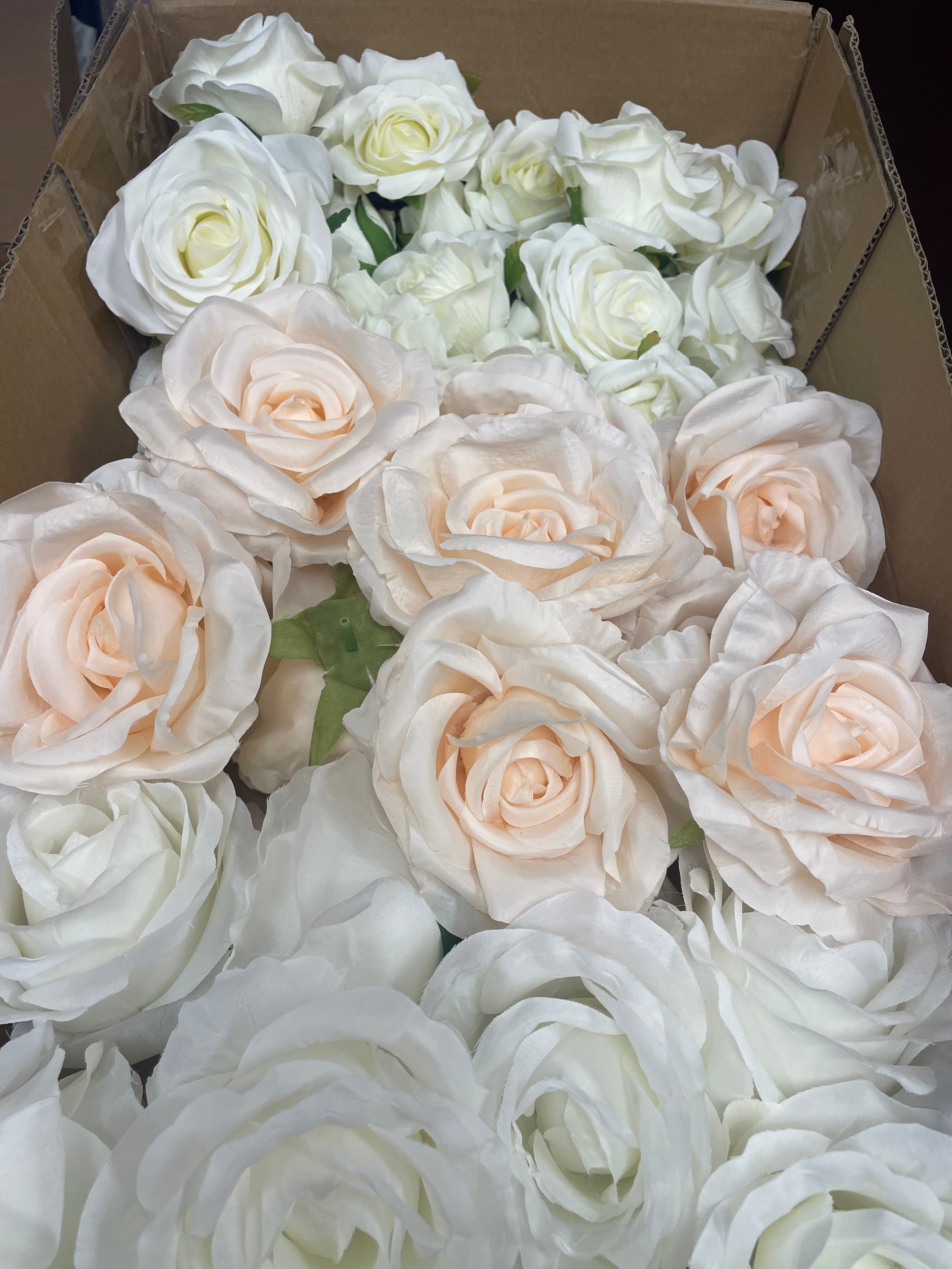 60/70 PCS Artificial Flower Heads(MS1) – Mixed Colors for Wedding & DIY Decor
