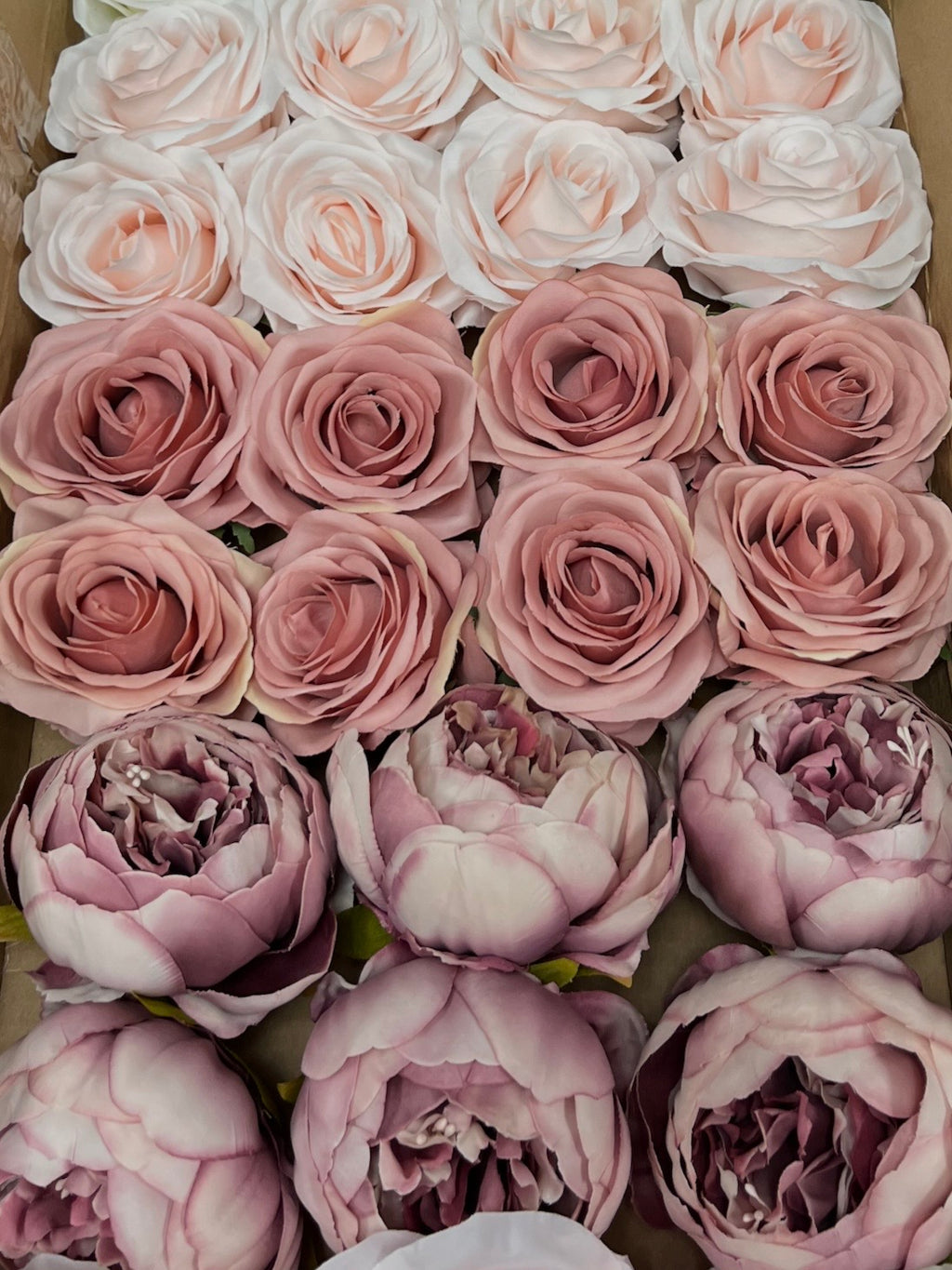 50/60 PCS Artificial Flower Heads (ES6), Mixed Colors for Wedding & DIY Decor