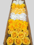60/70 PCS Artificial Flower Heads (YS1ADE), Mixed Colors for Wedding & DIY Decor