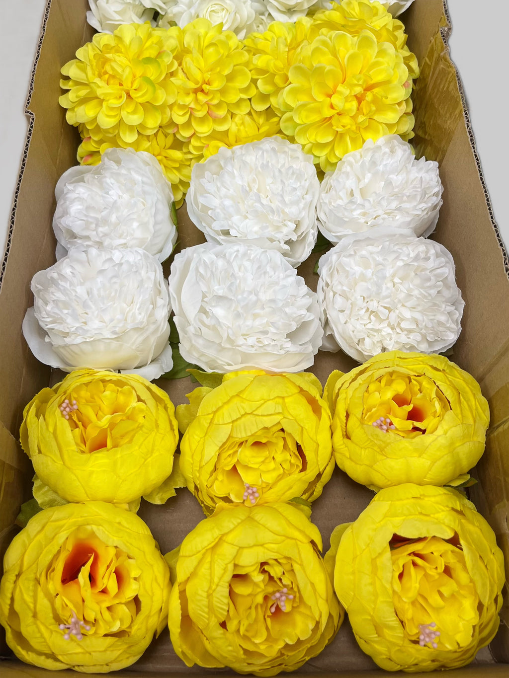 60/70 PCS Artificial Flower Heads (YS4), Mixed Colors for Wedding & DIY Decor