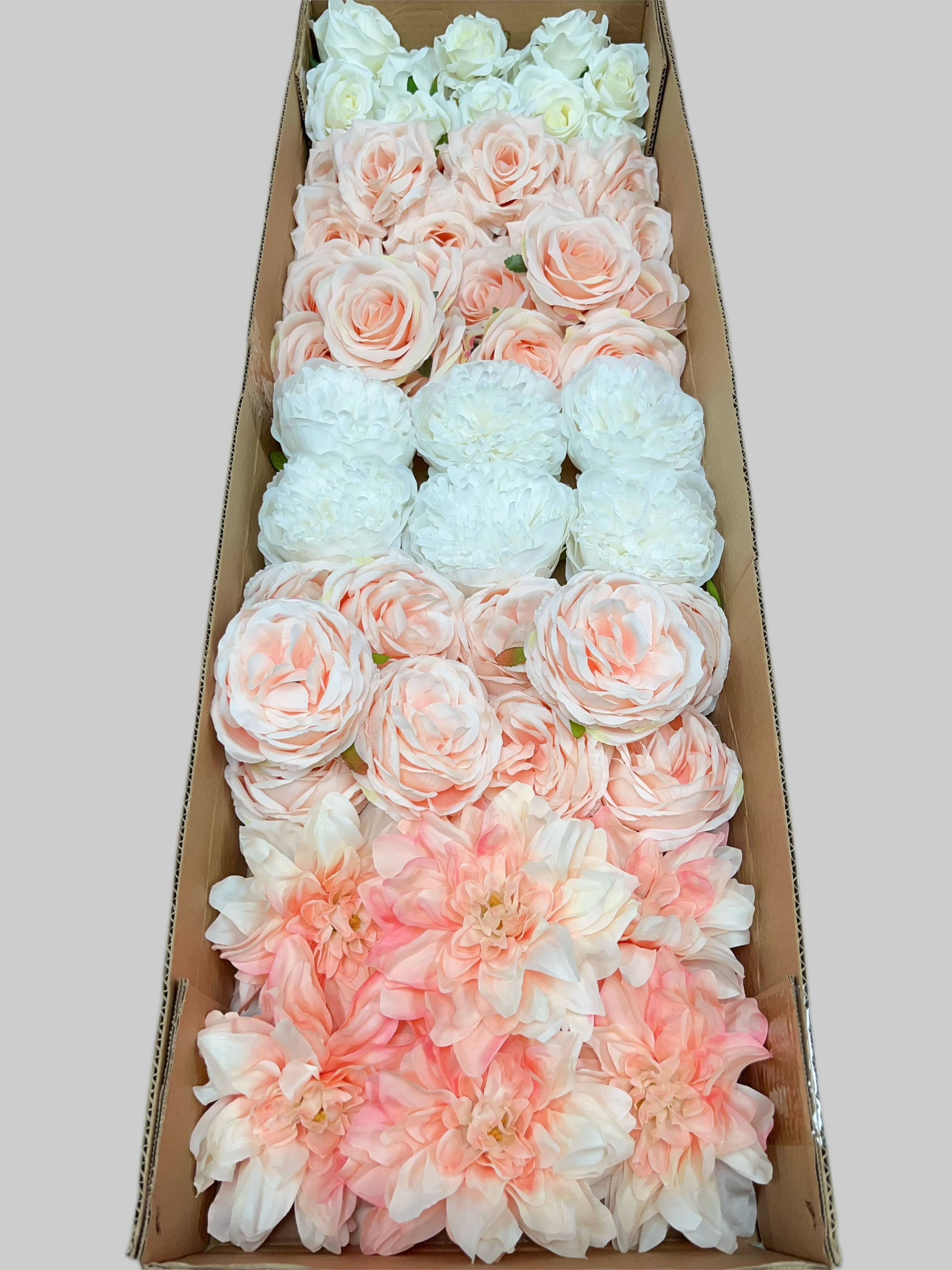 60/70 PCS Artificial Flower Heads (HS10), Mixed Colors for Wedding & DIY Decor