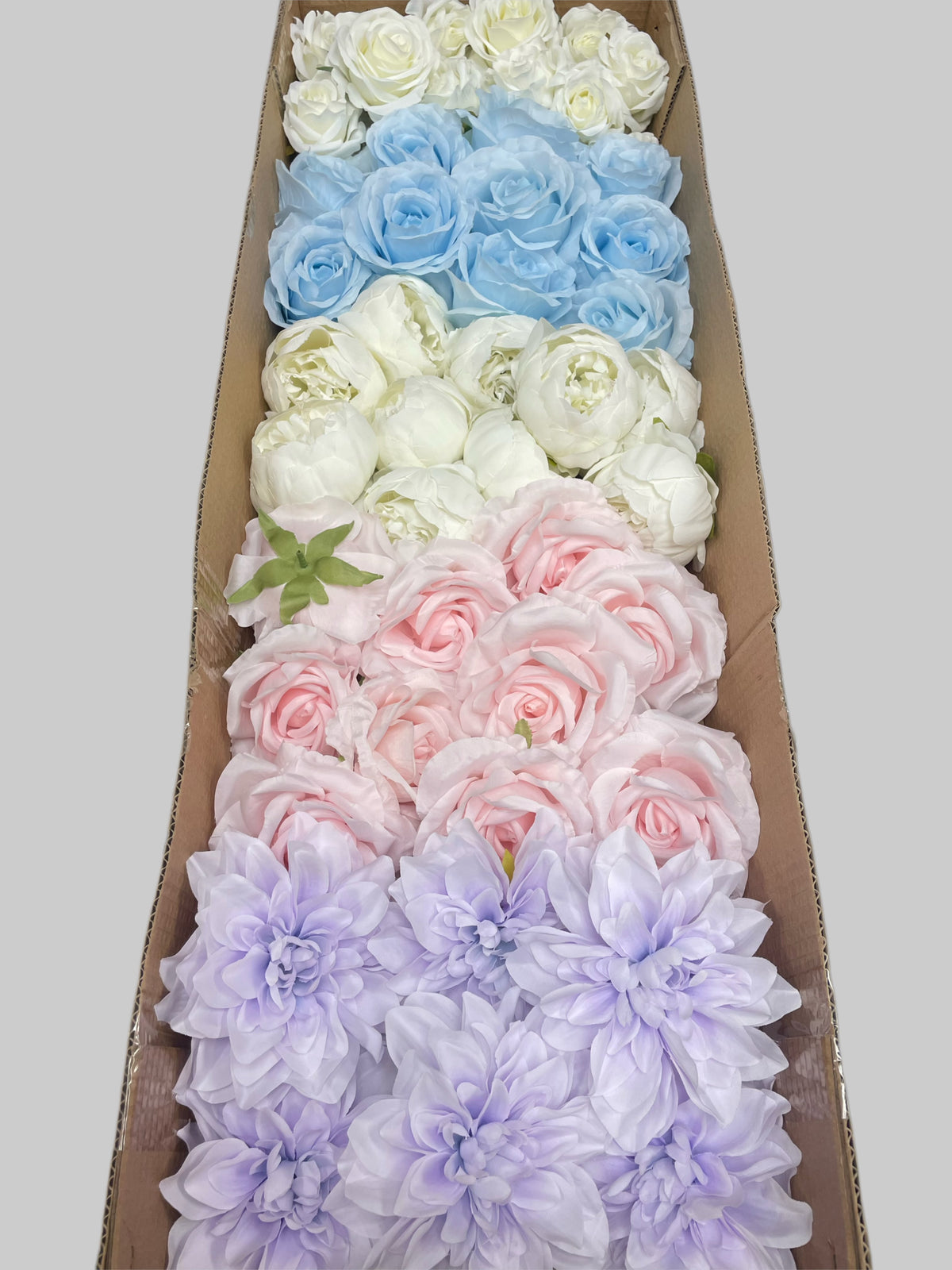 50/60 PCS Artificial Flower Heads(IS3), Mixed Colors for Wedding & DIY Decor