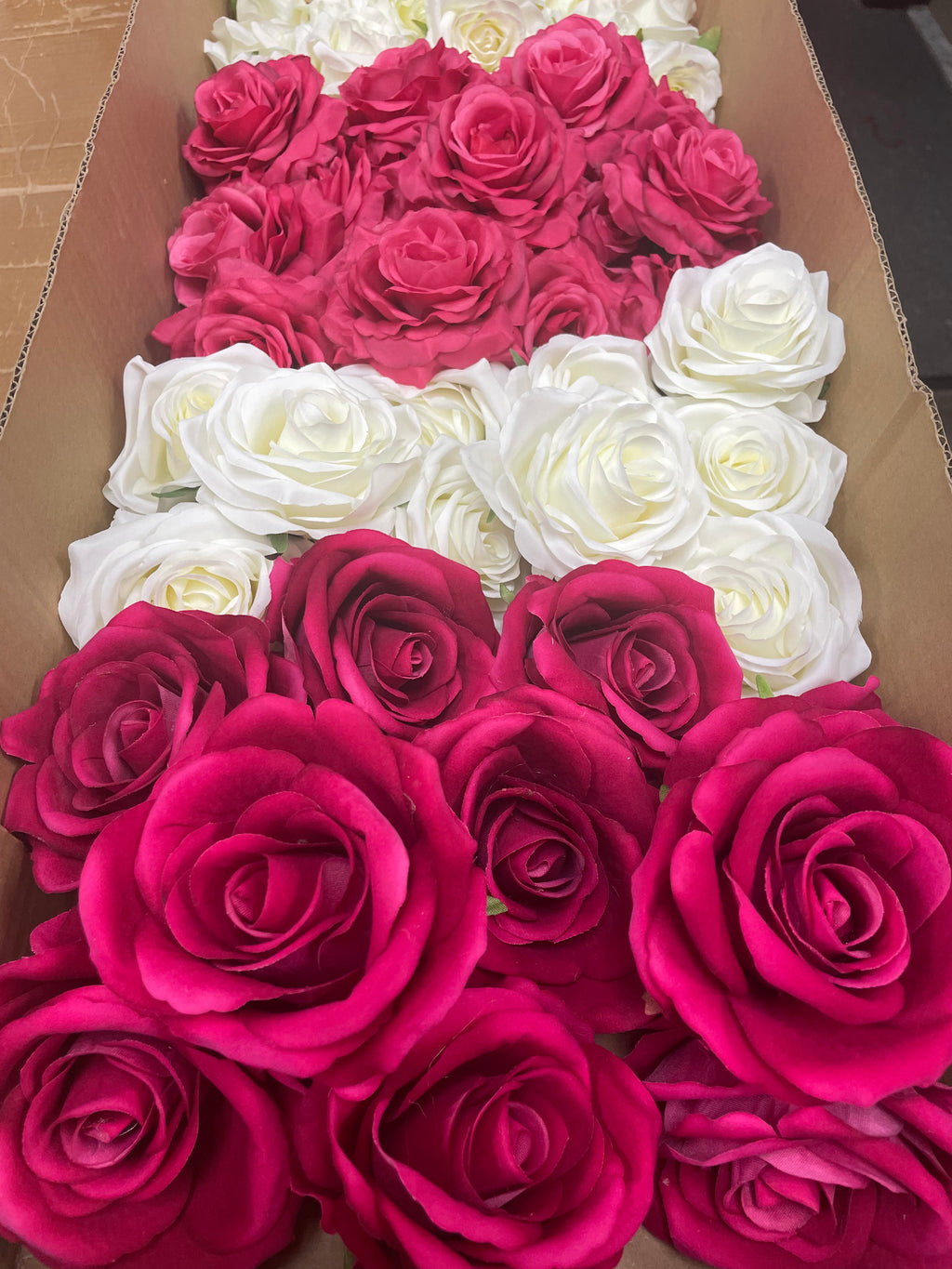 60/70 PCS Artificial Flower Heads (AS5), Mixed Colors for Wedding & DIY Decor