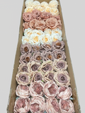 50/60 PCS Artificial Flower Heads (OS1AB), Mixed Colors for Wedding & DIY Decor