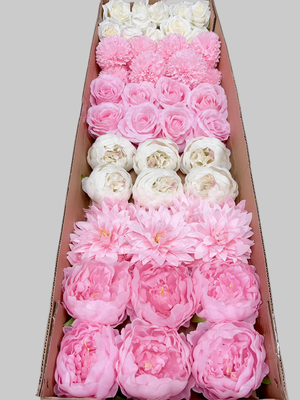 50/60 PCS Artificial Flower Heads (HS6), Mixed Colors for Wedding & DIY Decor