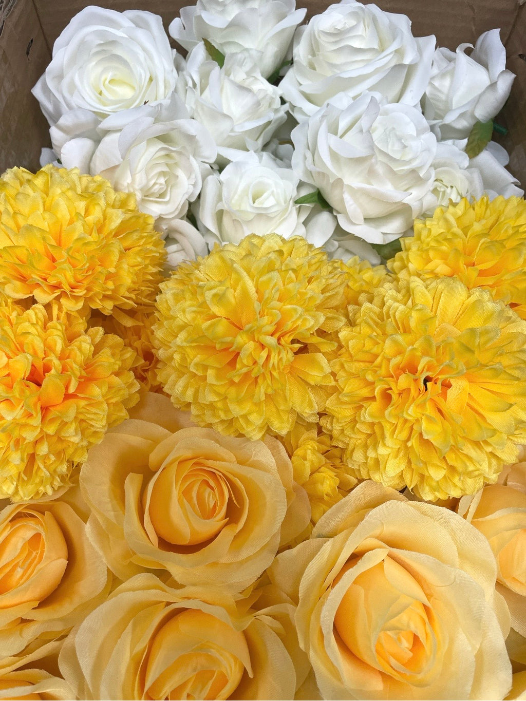 60/70 PCS Artificial Flower Heads (YS1ADE), Mixed Colors for Wedding & DIY Decor