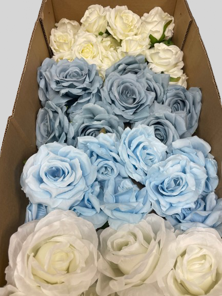 50/60 PCS Artificial Flower Heads(LS3AC), Mixed Colors for Wedding & DIY Decor