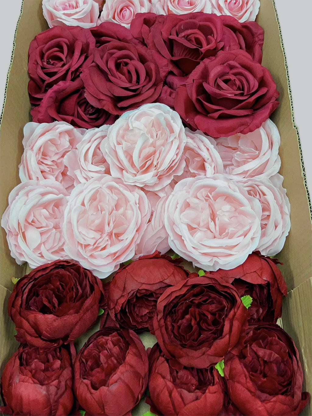 60/70 PCS Artificial Flower Heads (BP1DE), Mixed Colors for Wedding & DIY Decor