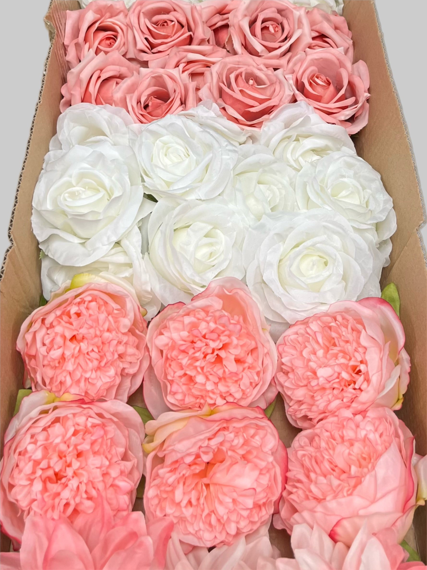 60/70 PCS Artificial Flower Heads (PS4), Mixed Colors for Wedding & DIY Decor