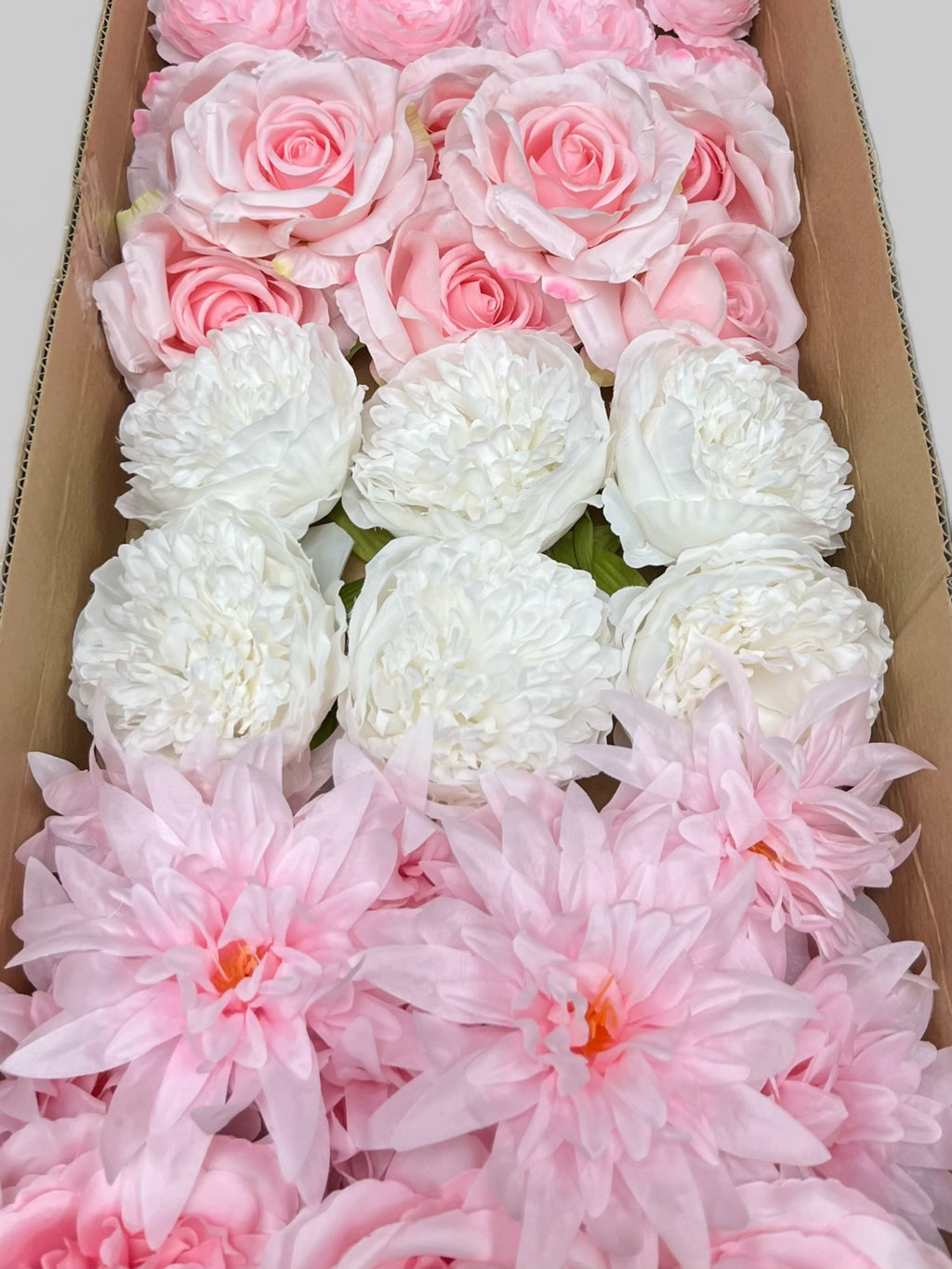 60/70 PCS Artificial Flower Heads (HS5), Mixed Colors for Wedding & DIY Decor