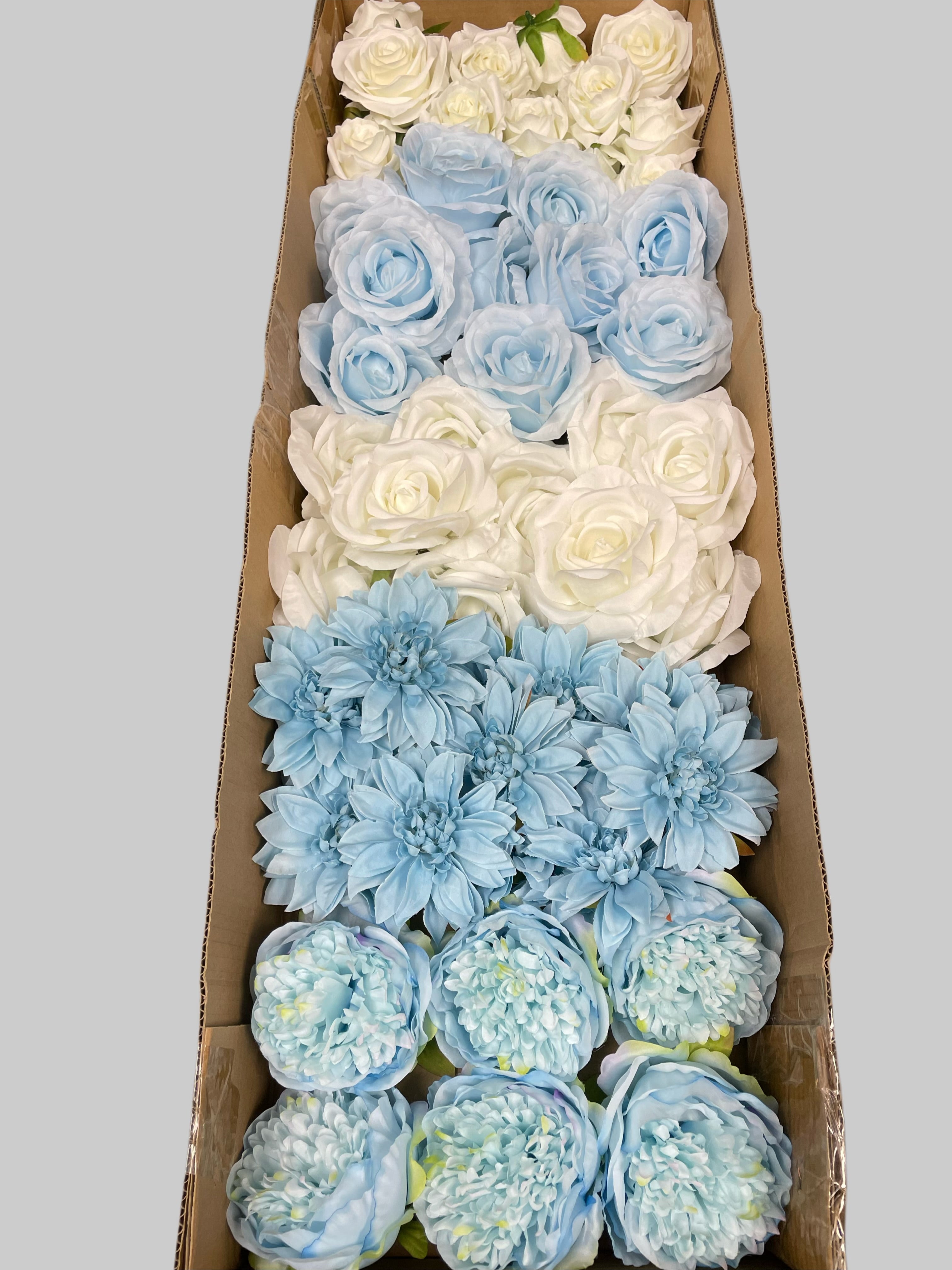 60/70 PCS Artificial Flower Heads (LS6BD), Mixed Colors for Wedding & DIY Decor
