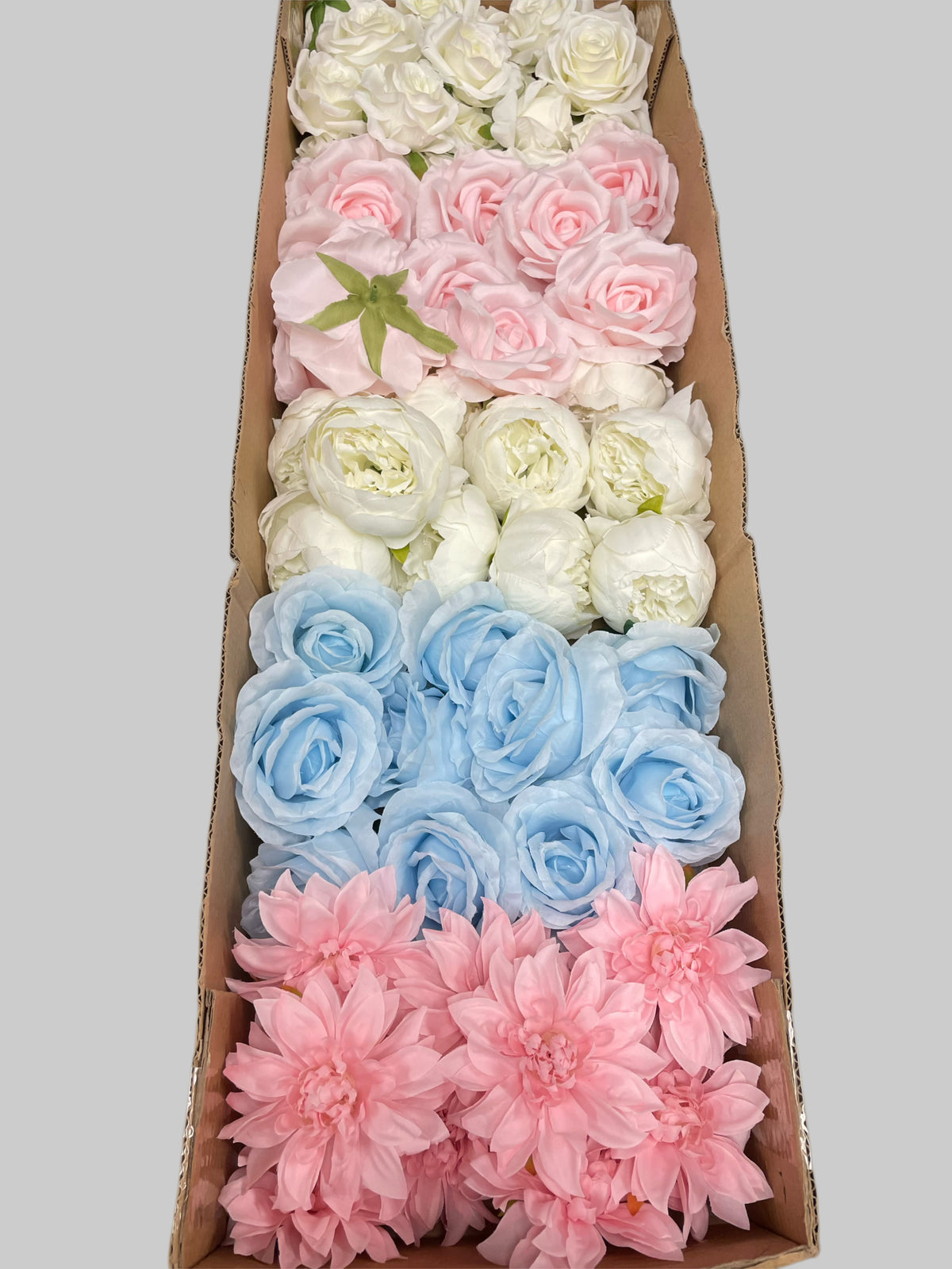 50/60 PCS Artificial Flower Heads(BS2), Mixed Colors for Wedding & DIY Decor