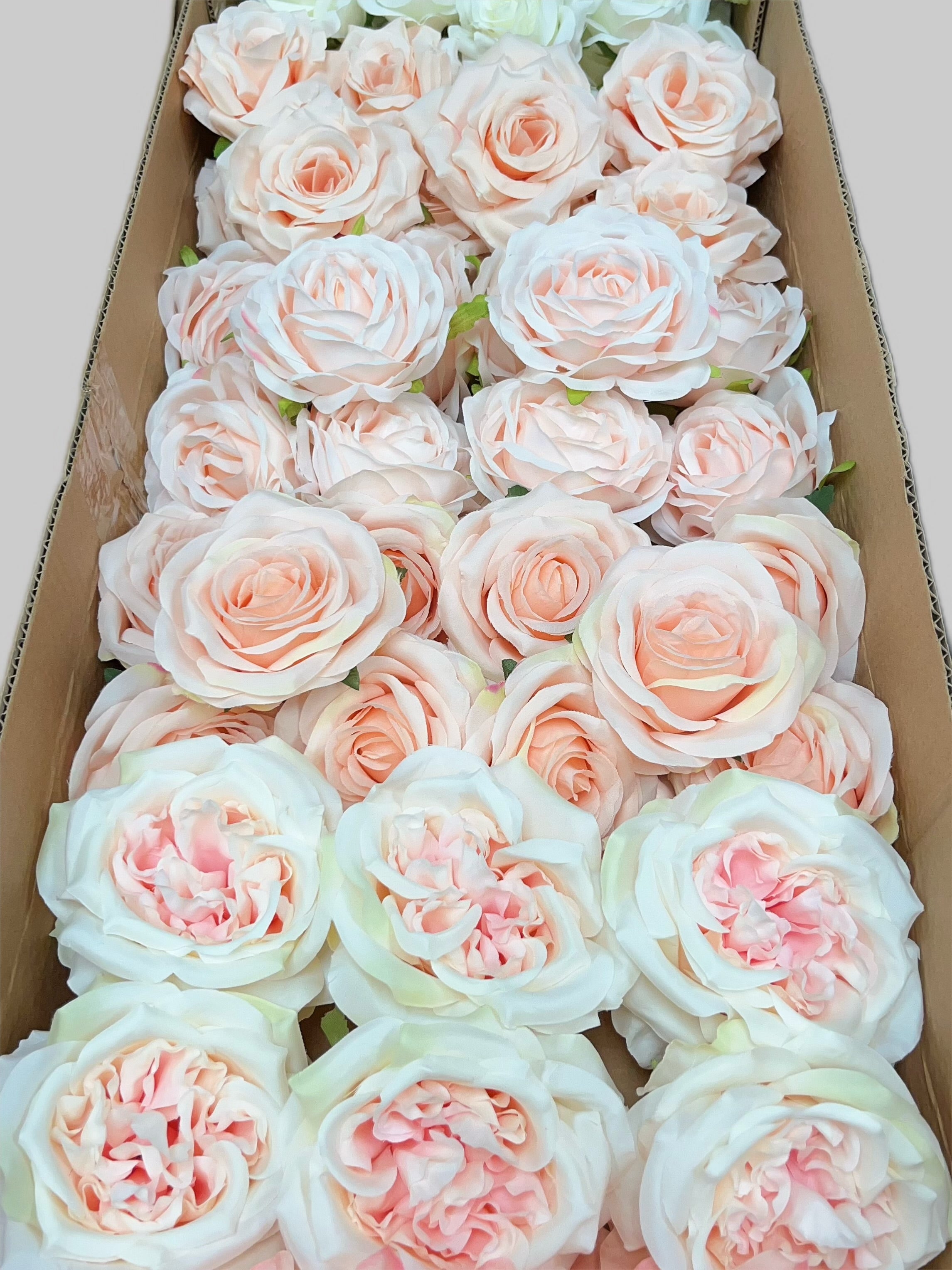 60/70 PCS Artificial Flower Heads (HS10AF), Mixed Colors for Wedding & DIY Decor