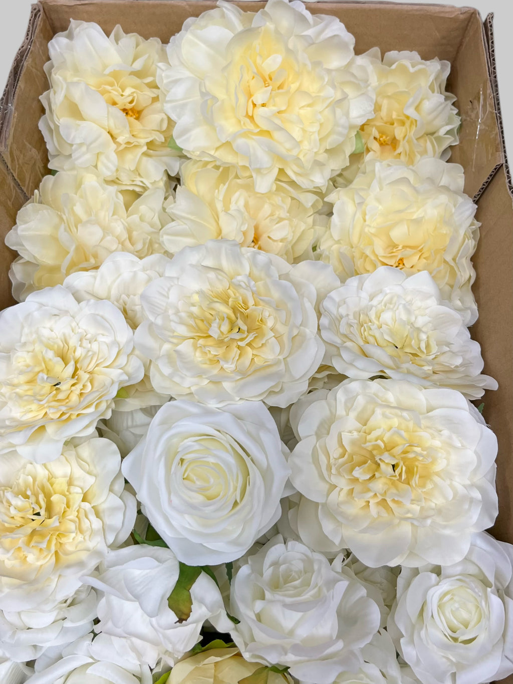 60/70 PCS Artificial Flower Heads (YS3D), Mixed Colors for Wedding & DIY Decor