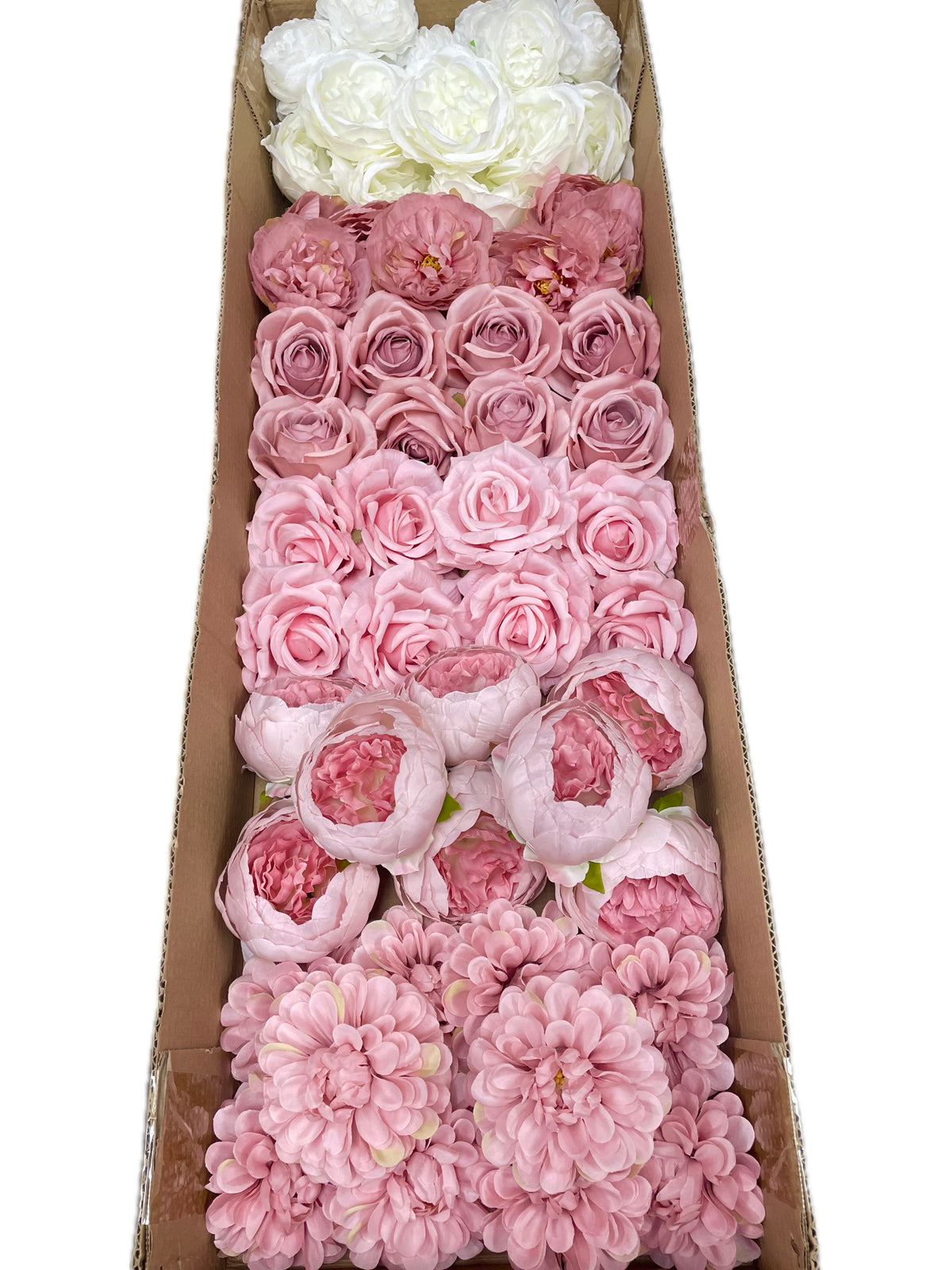 50/60 PCS Artificial Flower Heads (ES4), Mixed Colors for  Weddings, DIY Floral Decor & Centerpieces