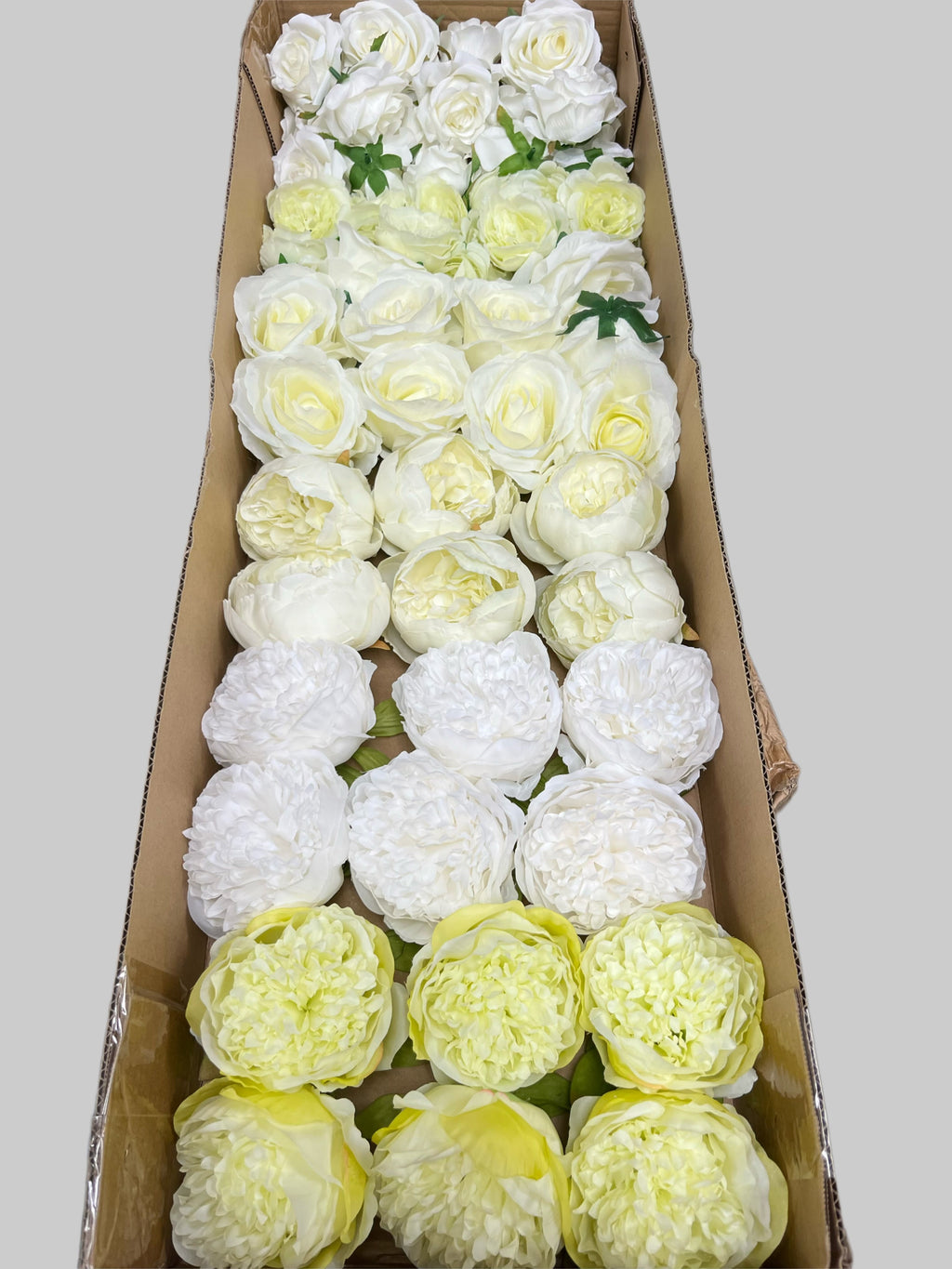 60/70 PCS Artificial Flower Heads (LU1), Mixed Colors for Wedding & DIY Decor