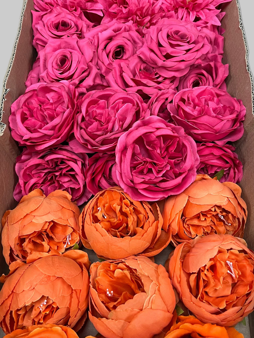 60/70 PCS Artificial Flower Heads (JS7), Mixed Colors for Wedding & DIY Decor