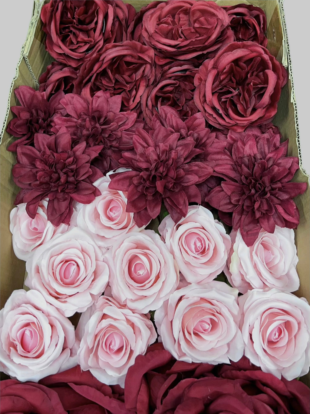60/70 PCS Artificial Flower Heads (BP1DE), Mixed Colors for Wedding & DIY Decor