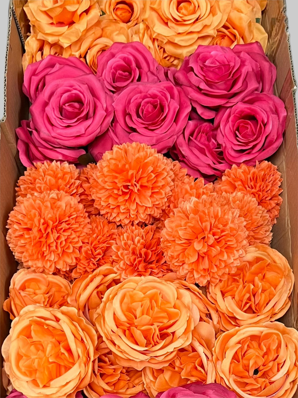 60/70 PCS Artificial Flower Heads (JS6EF), Mixed Colors for Wedding & DIY Decor