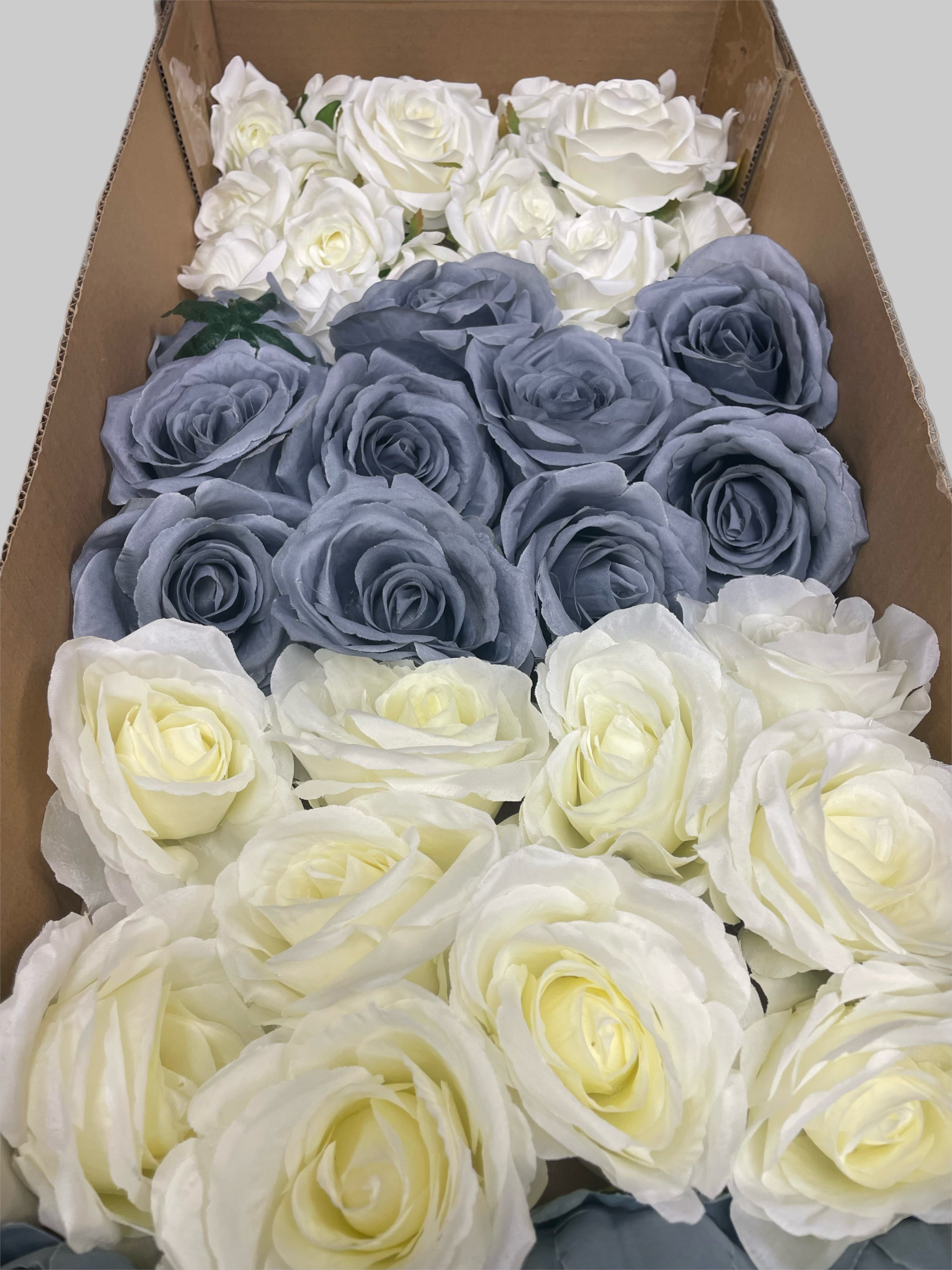60/70 PCS Artificial Flower Heads (DS3BC), Mixed Colors for Wedding & DIY Decor