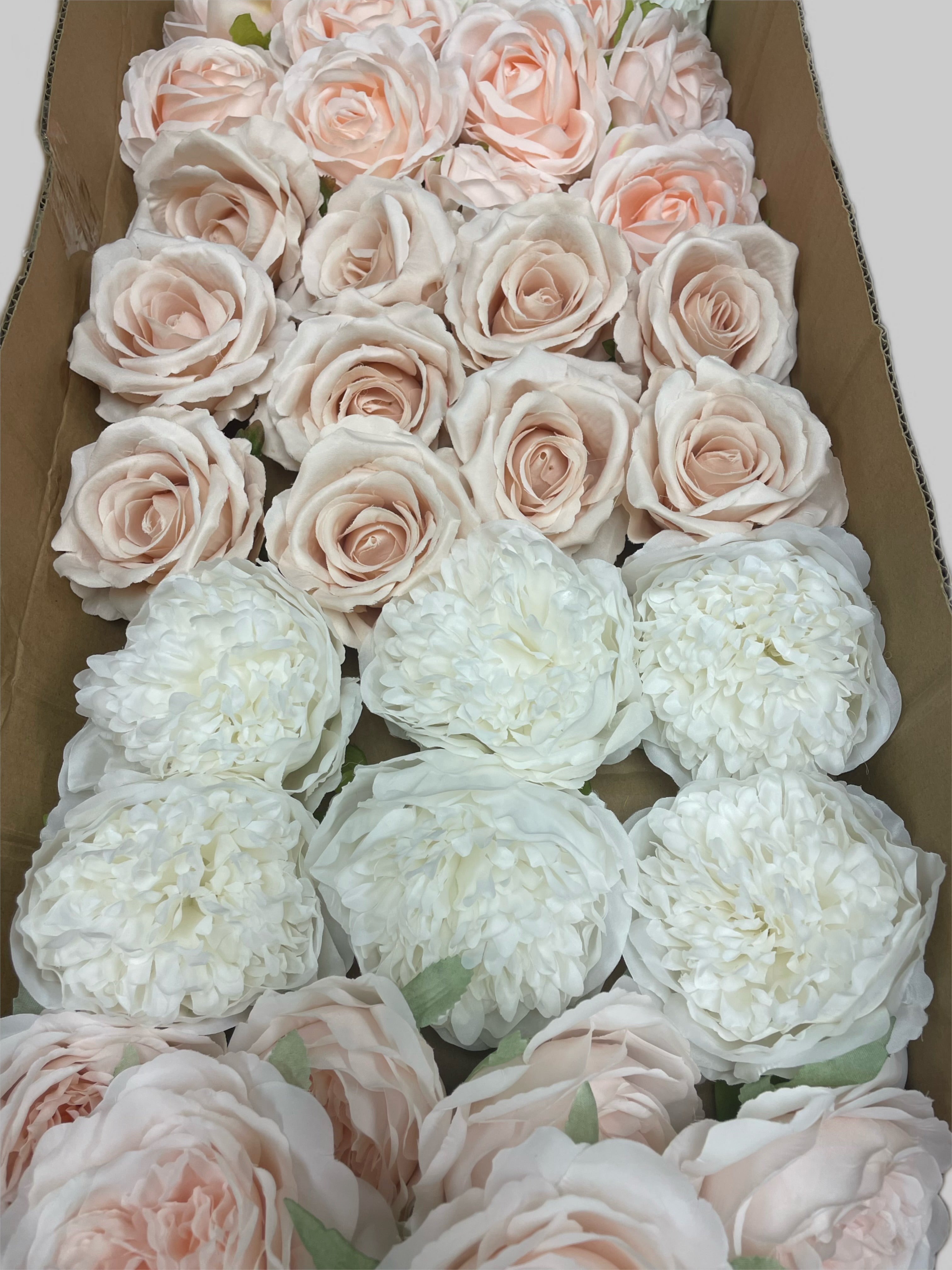 60/70 PCS Artificial Flower Heads(MS2) – Mixed Colors for Wedding & DIY Decor