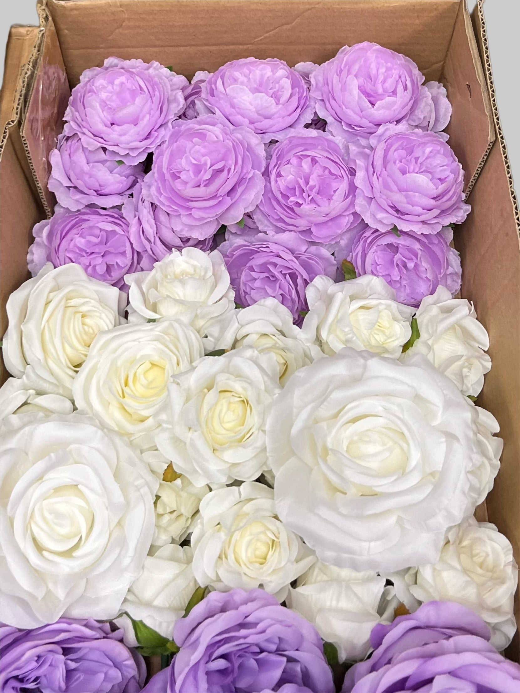 60/70 PCS Artificial Flower Heads (ZS4), Mixed Colors for Wedding & DIY Decor