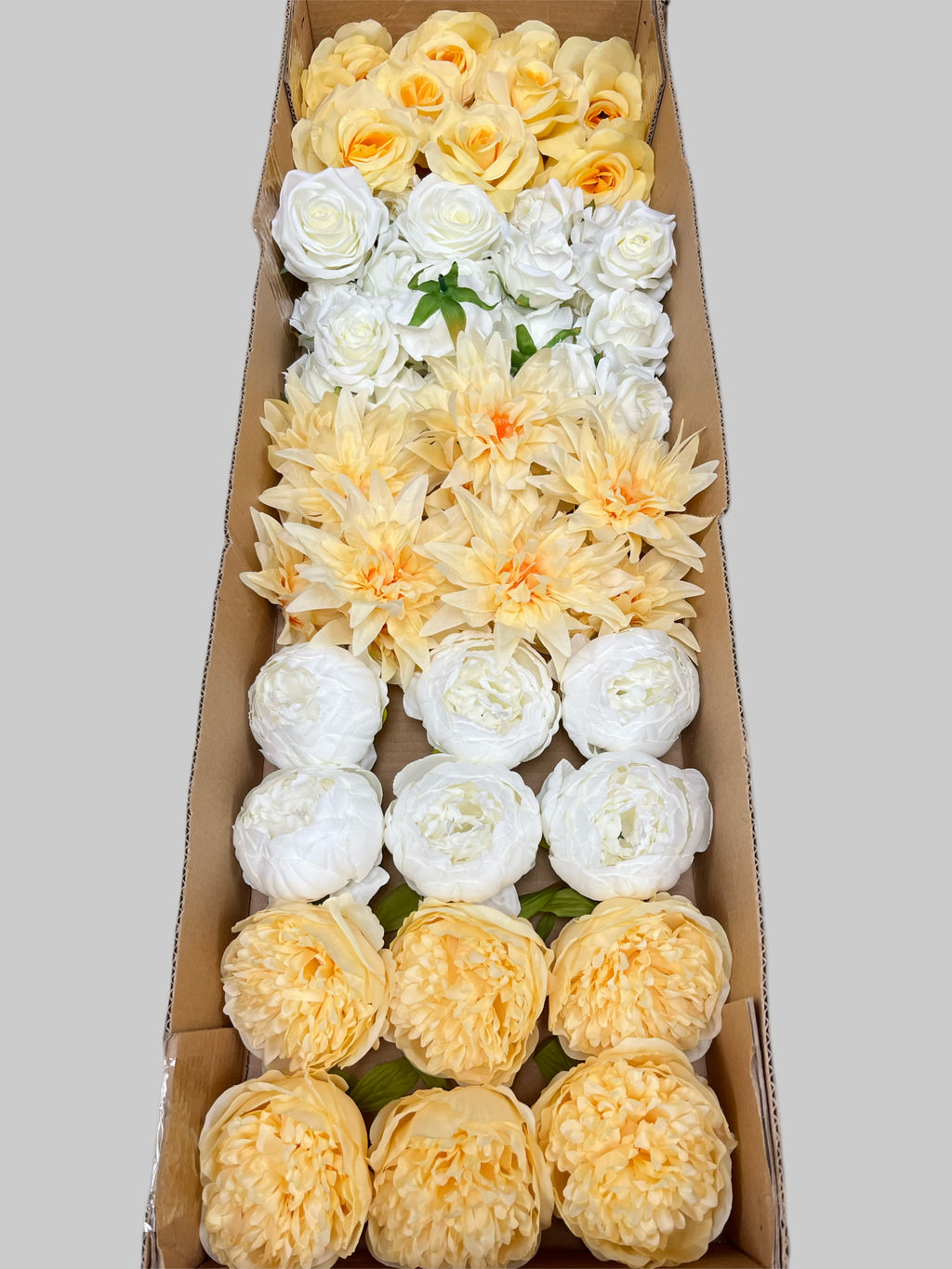 60/70 PCS Artificial Flower Heads (YS3), Mixed Colors for Wedding & DIY Decor