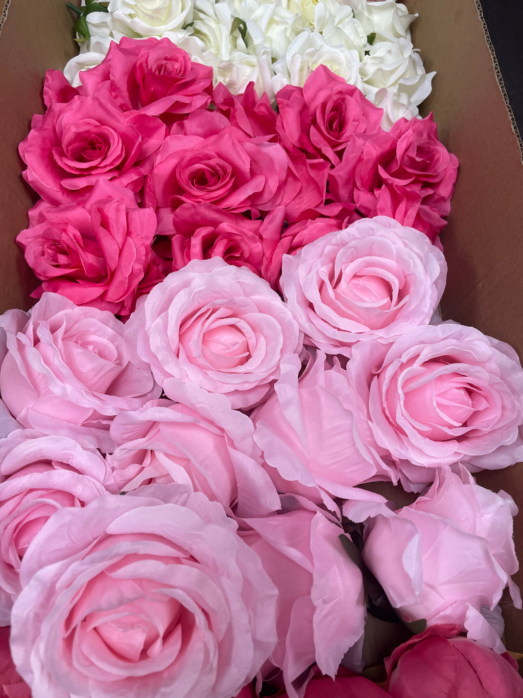 60/70 PCS Artificial Flower Heads (AS1BC1), Mixed Colors for Wedding & DIY Decor