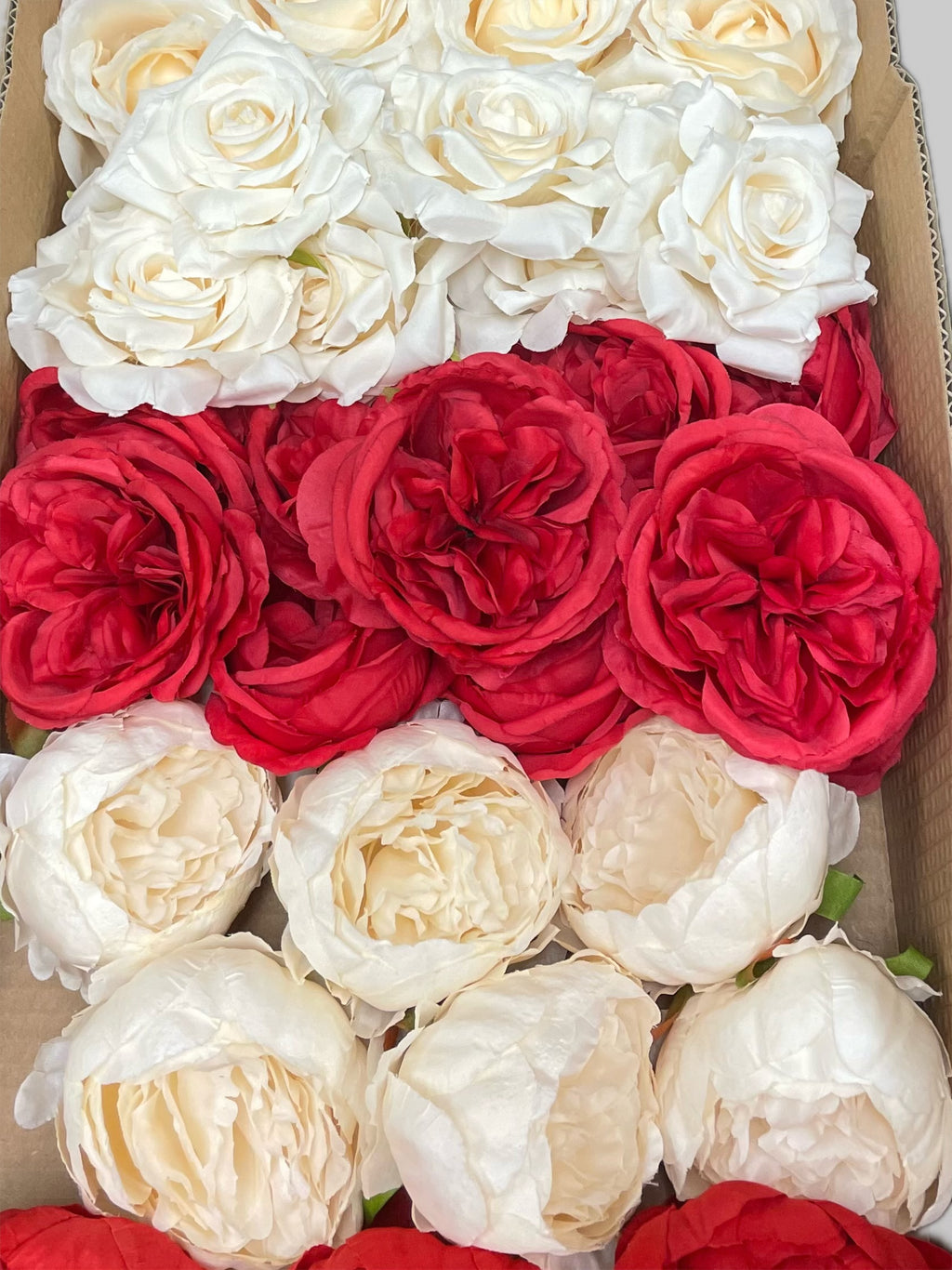 60/70 PCS Artificial Flower Heads (RM1AH), Mixed Colors for Wedding & DIY Decor
