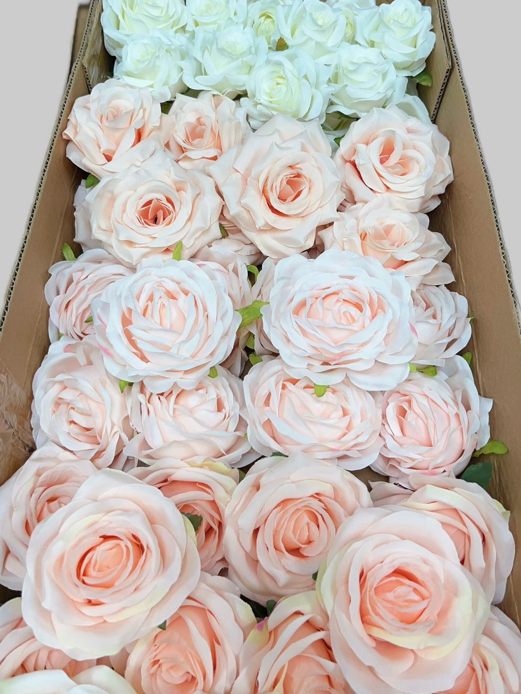 60/70 PCS Artificial Flower Heads (HS10AF), Mixed Colors for Wedding & DIY Decor