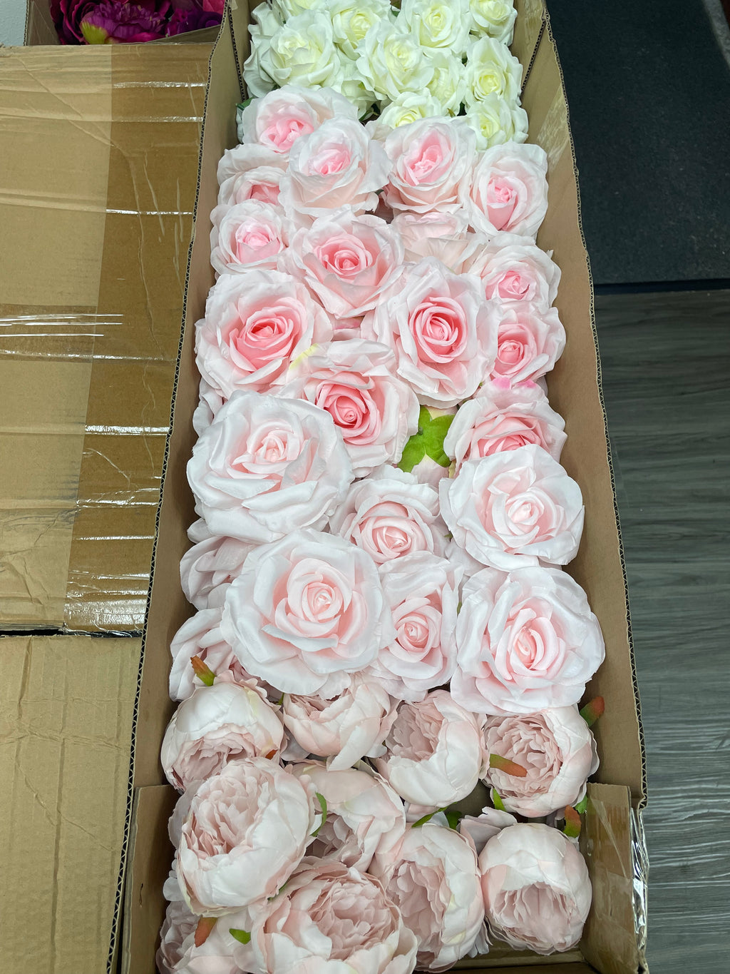 60/70 PCS Artificial Flower Heads(HS3) – Mixed Colors for Wedding & DIY Decor