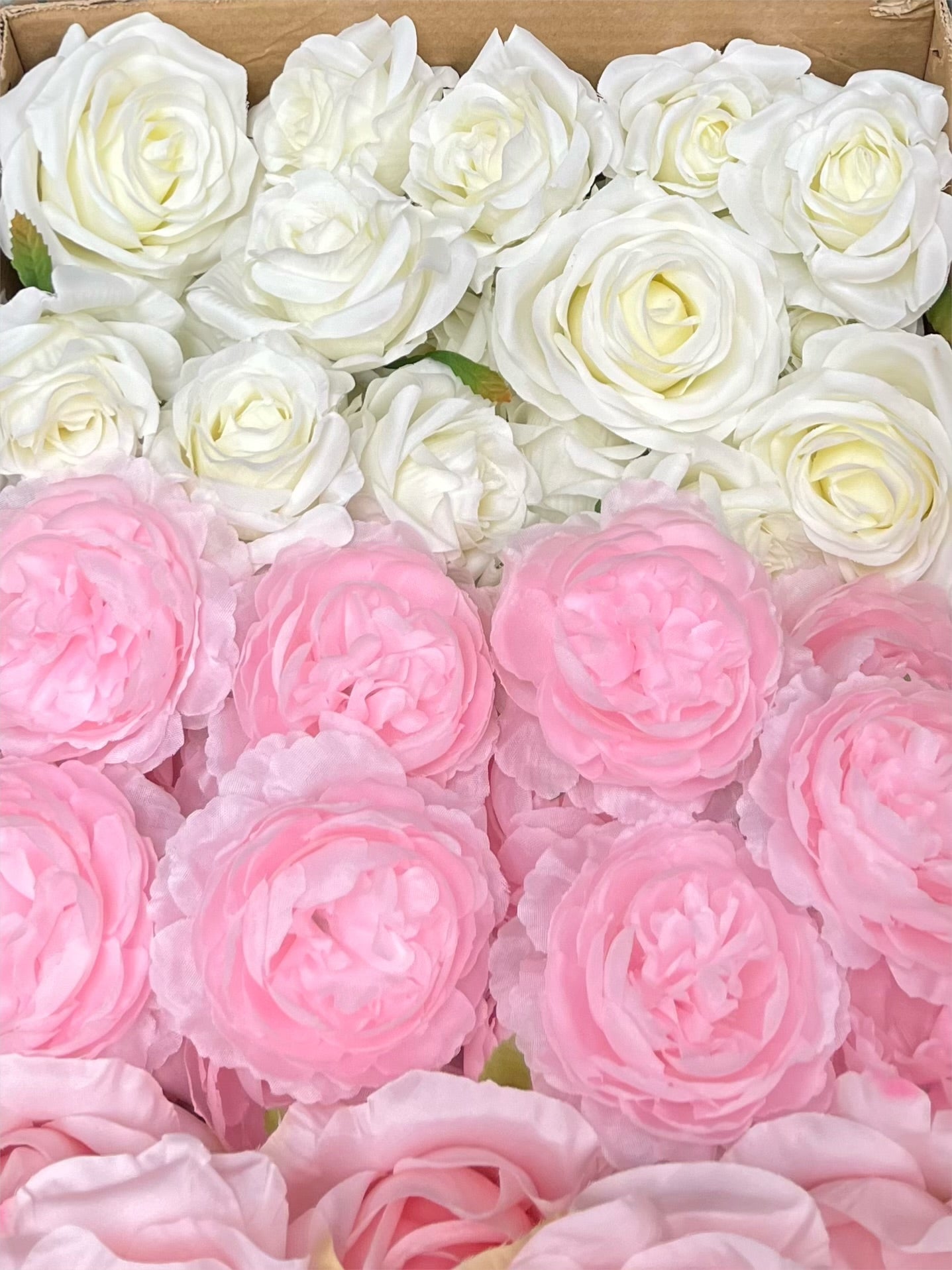 60/70 PCS Artificial Flower Heads (HS5), Mixed Colors for Wedding & DIY Decor