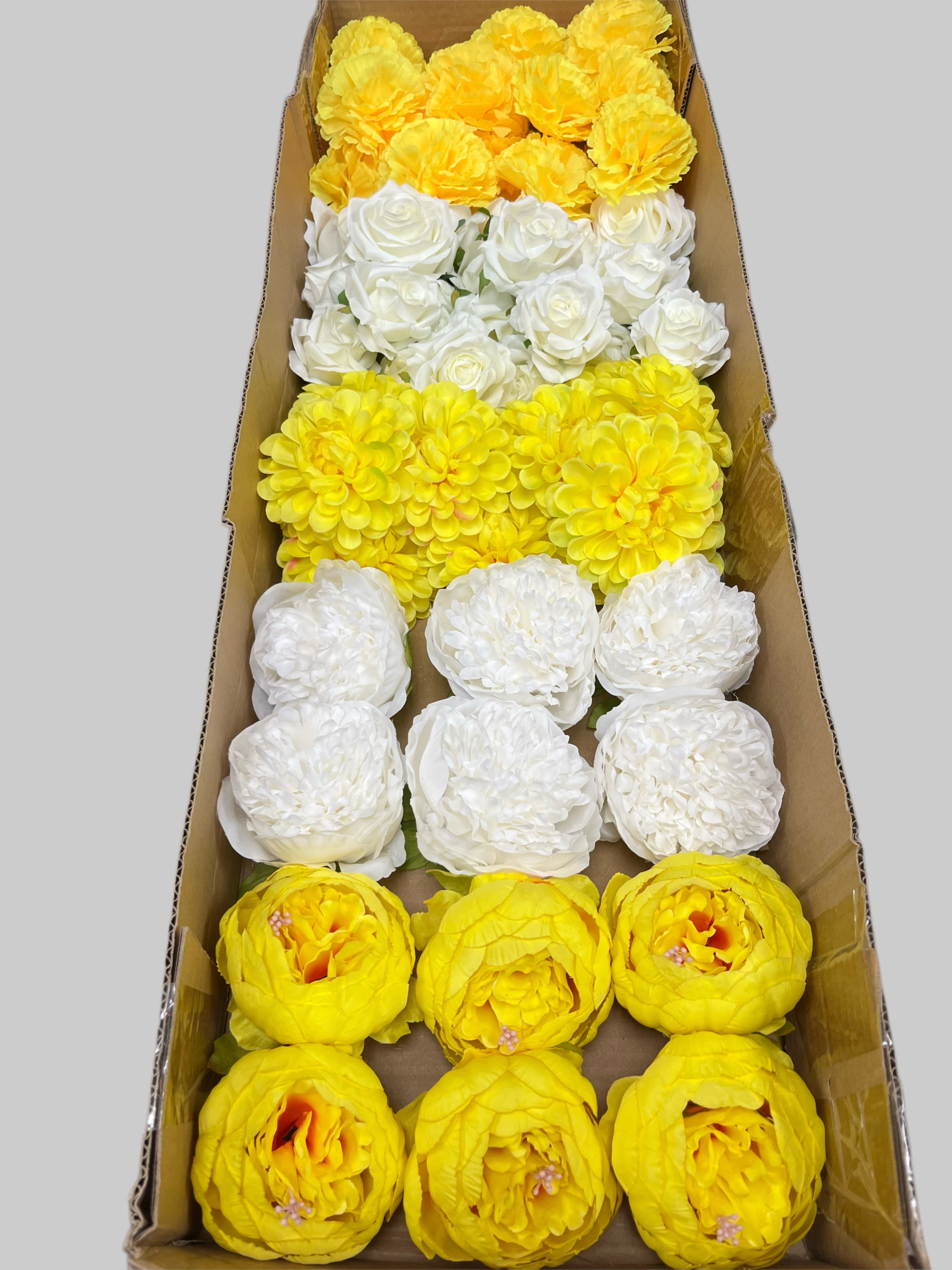 60/70 PCS Artificial Flower Heads (YS4), Mixed Colors for Wedding & DIY Decor