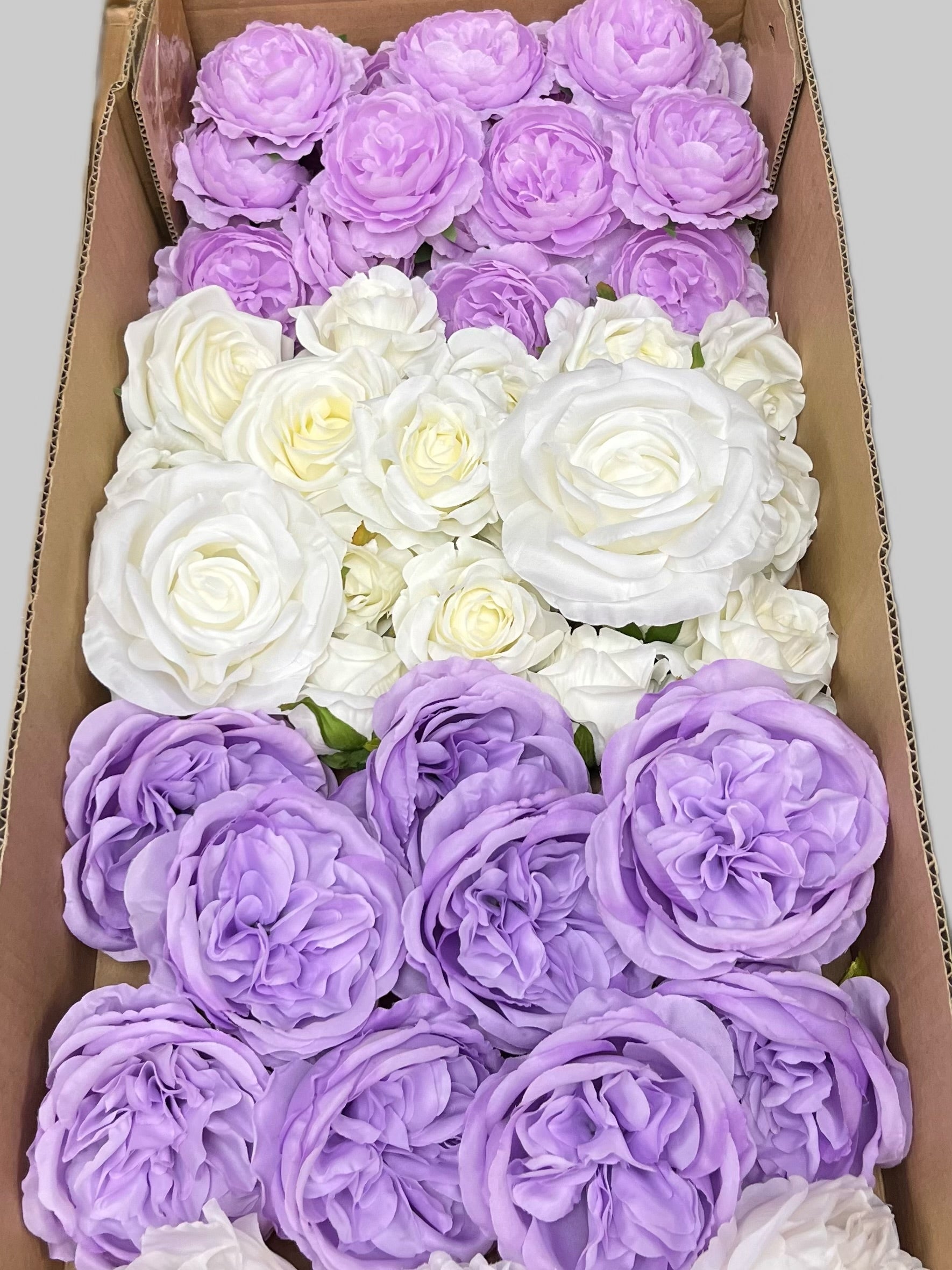 60/70 PCS Artificial Flower Heads (ZS4), Mixed Colors for Wedding & DIY Decor