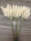 3Bunches/5Bunches Artificial Pampas Grass Stems, Cream White Fluffy Filler, Realistic Dried Look for Wedding & DIY Decor (AF6)
